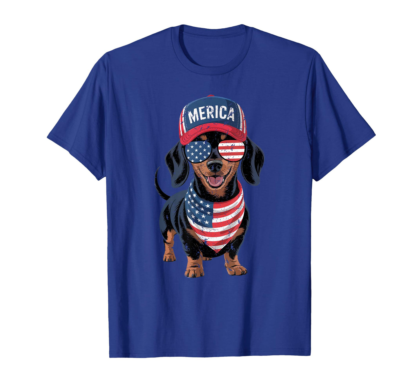 Dachshund 4th of July US American Flag Doxie Dog Patriotic Men Women Kids T-Shirt