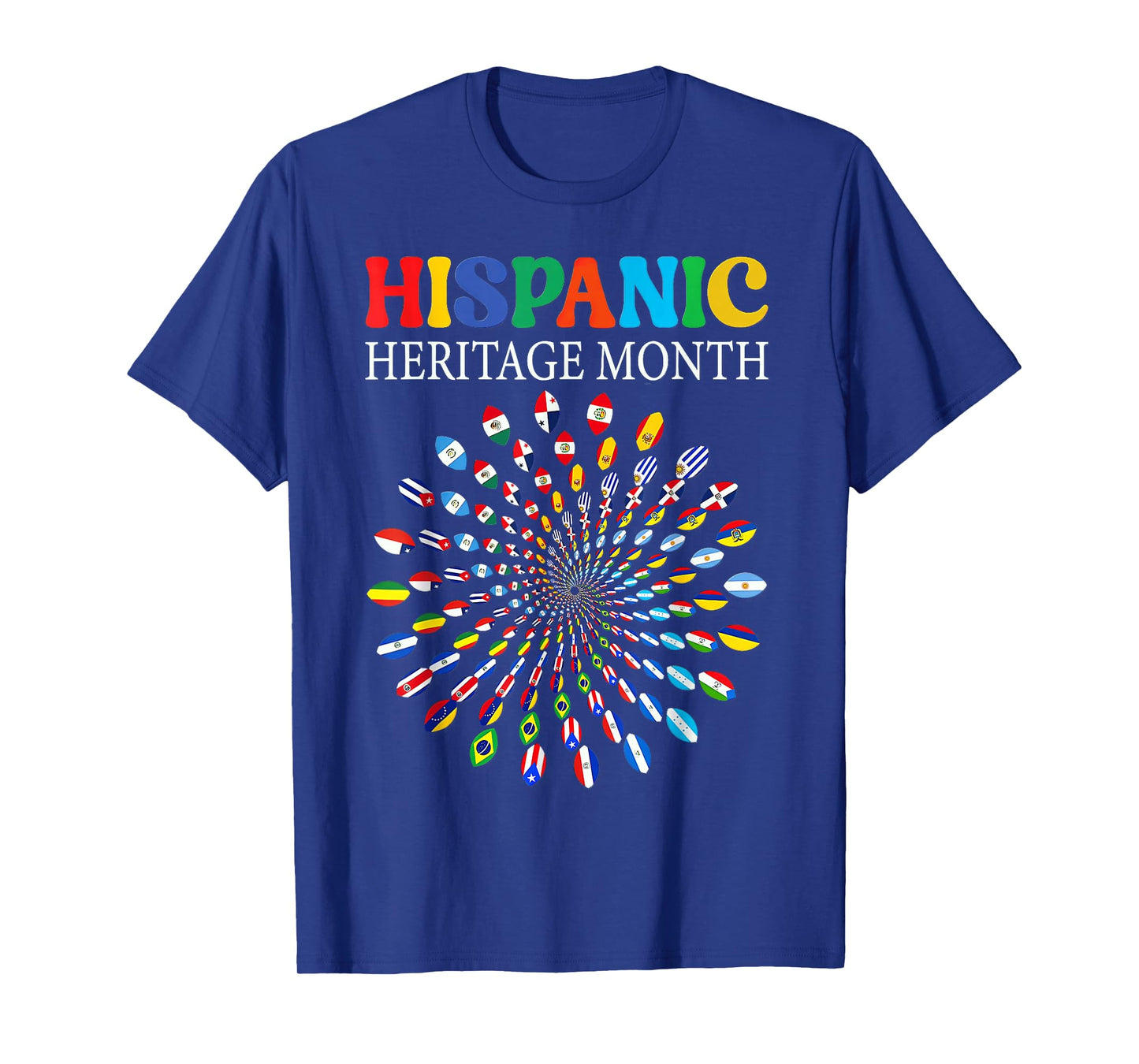 National Hispanic Heritage Month All Latin Countries Flags T-Shirt