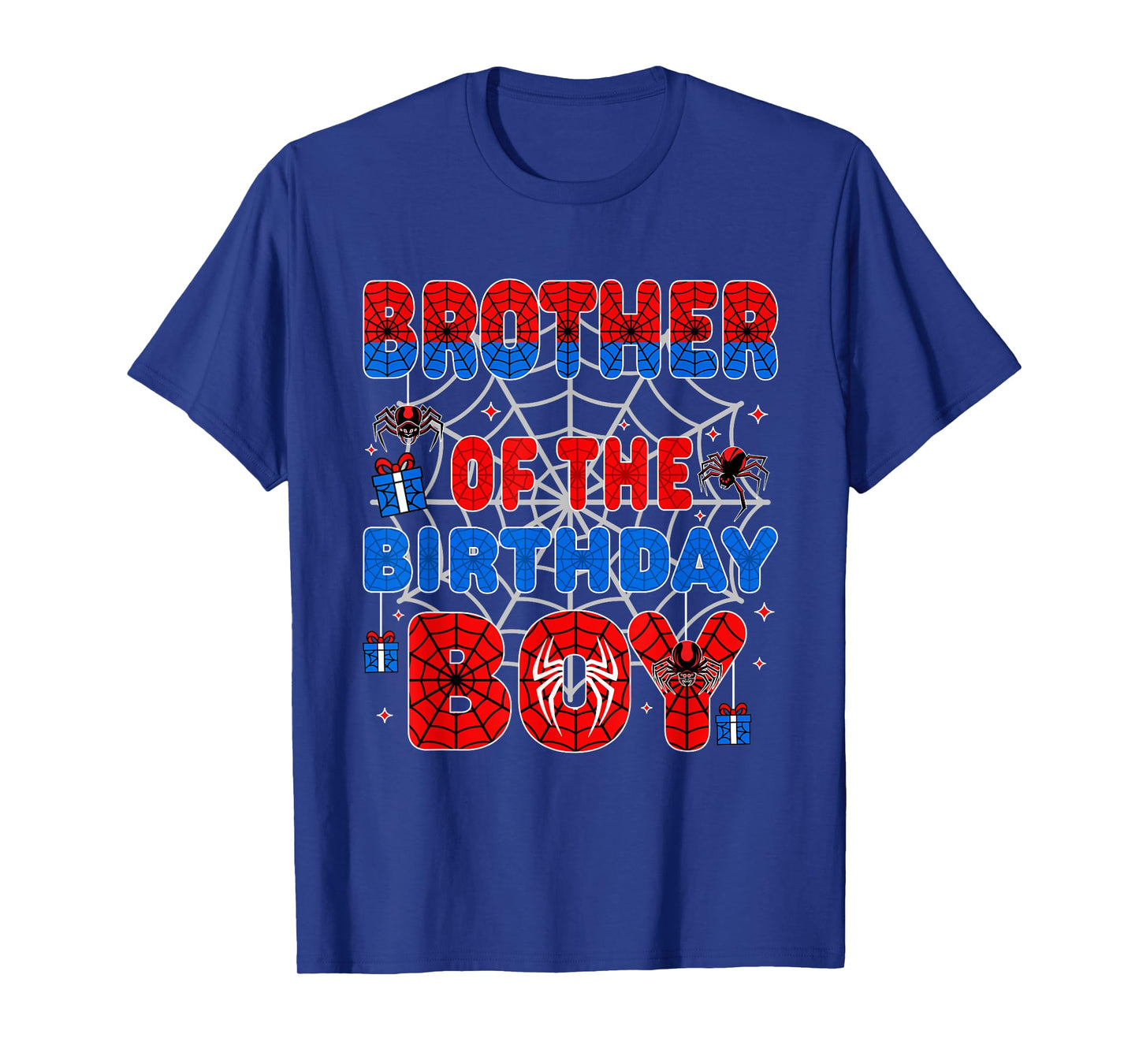Spider Web Birthday Party Brother of The Birthday Boy T-Shirt