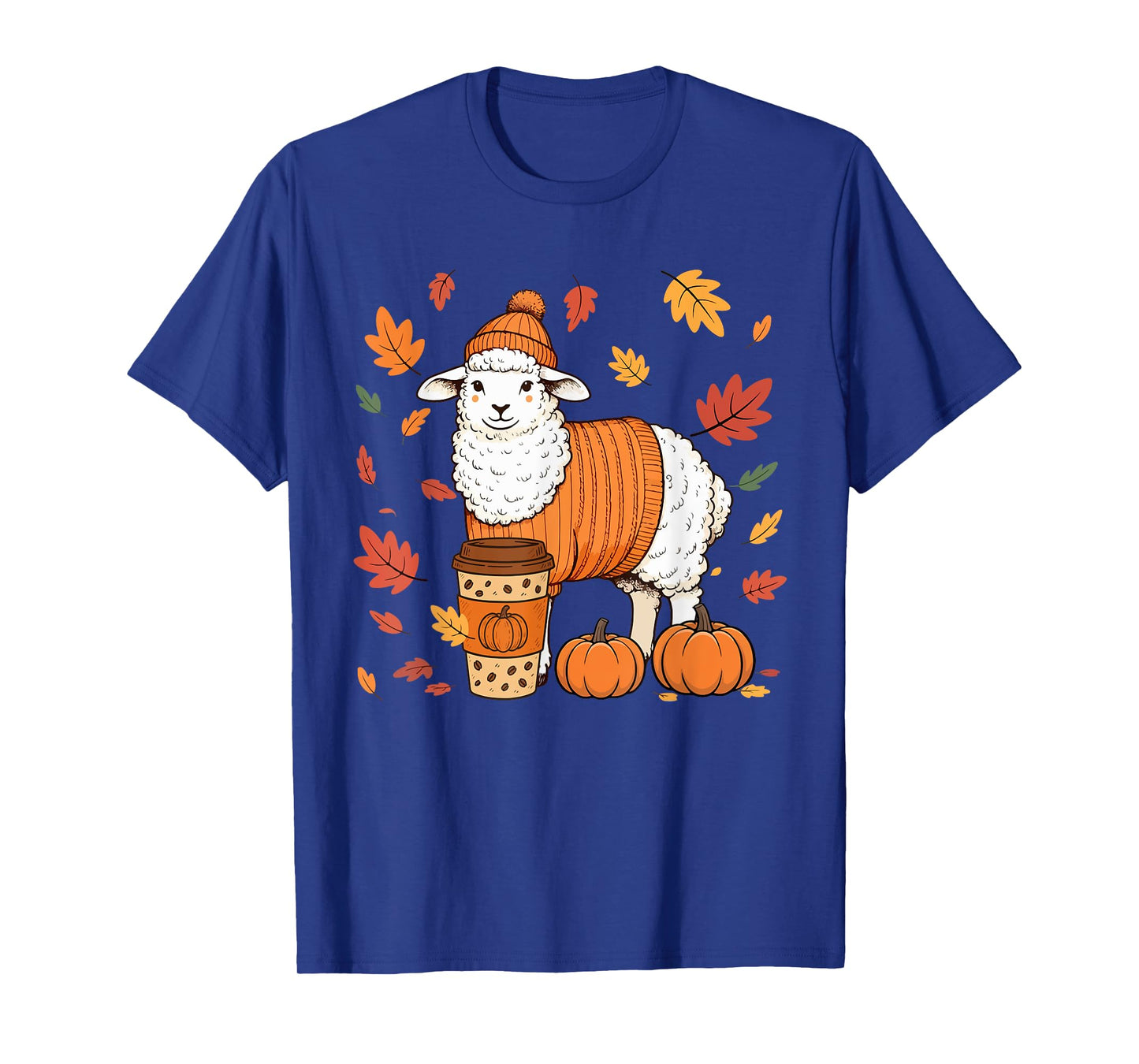 Sheeps Wearing Sweater Coffee Thanksgiving Autumn Farmer T-Shirt