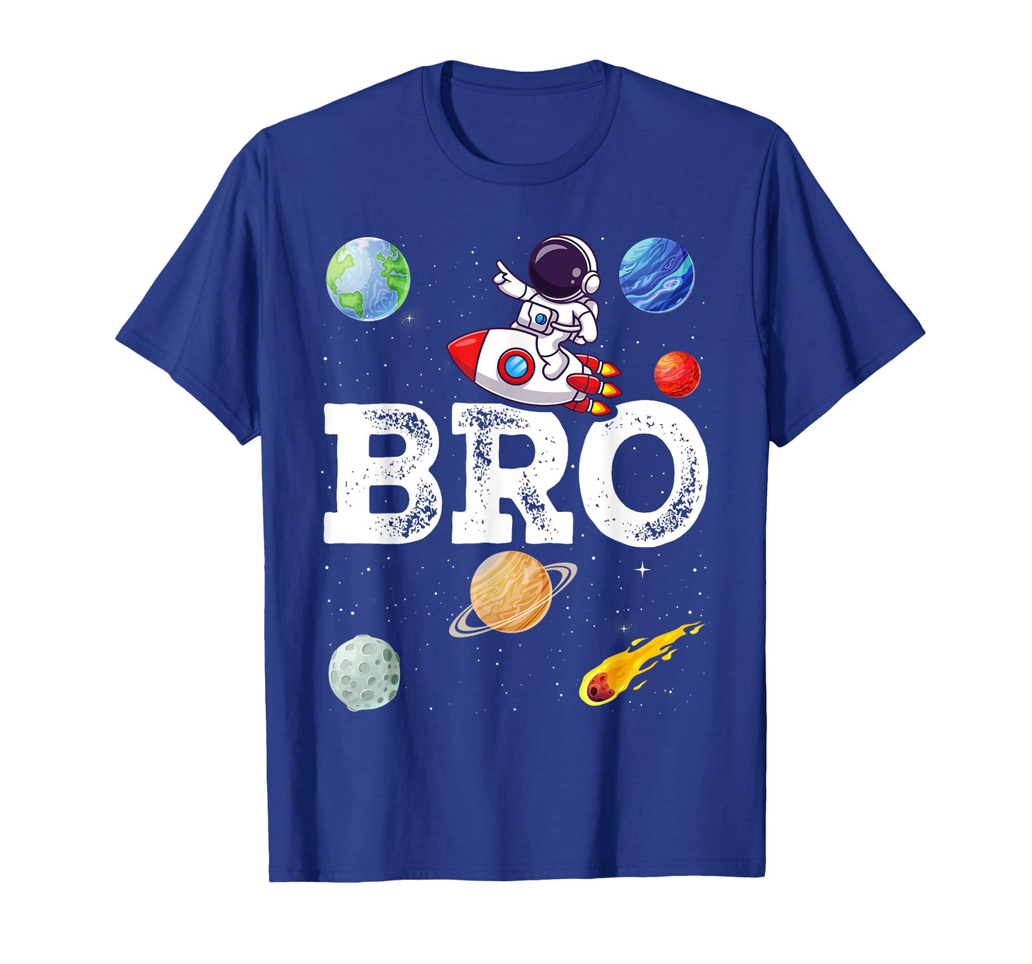 Brother Bro Space Astronaut Birthday Family Matching T-Shirt