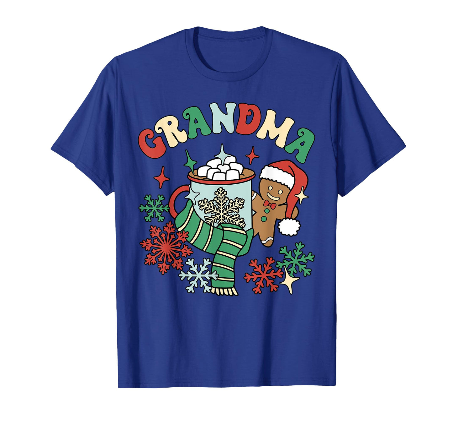 Grandma Hot Cocoa Gingerbread Matching Family Christmas T-Shirt