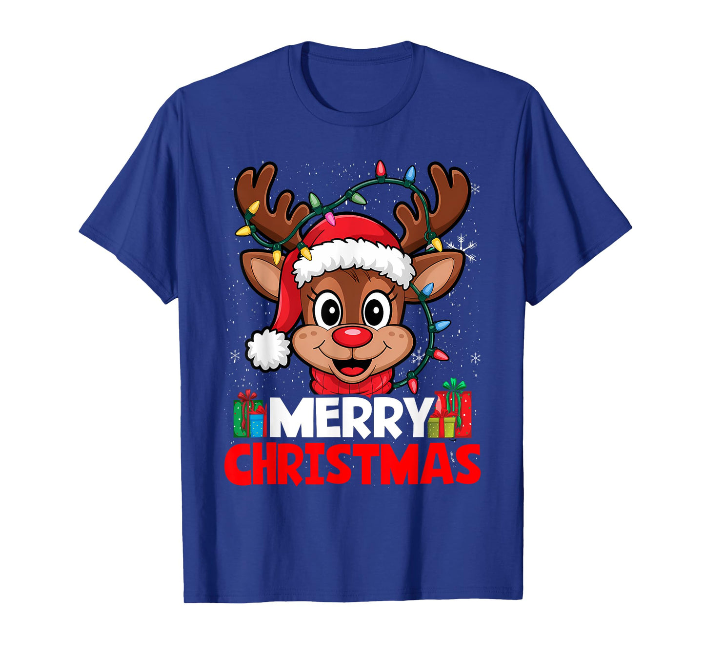 Merry Christmas Reindeer Xmas Family Men Women T-Shirt