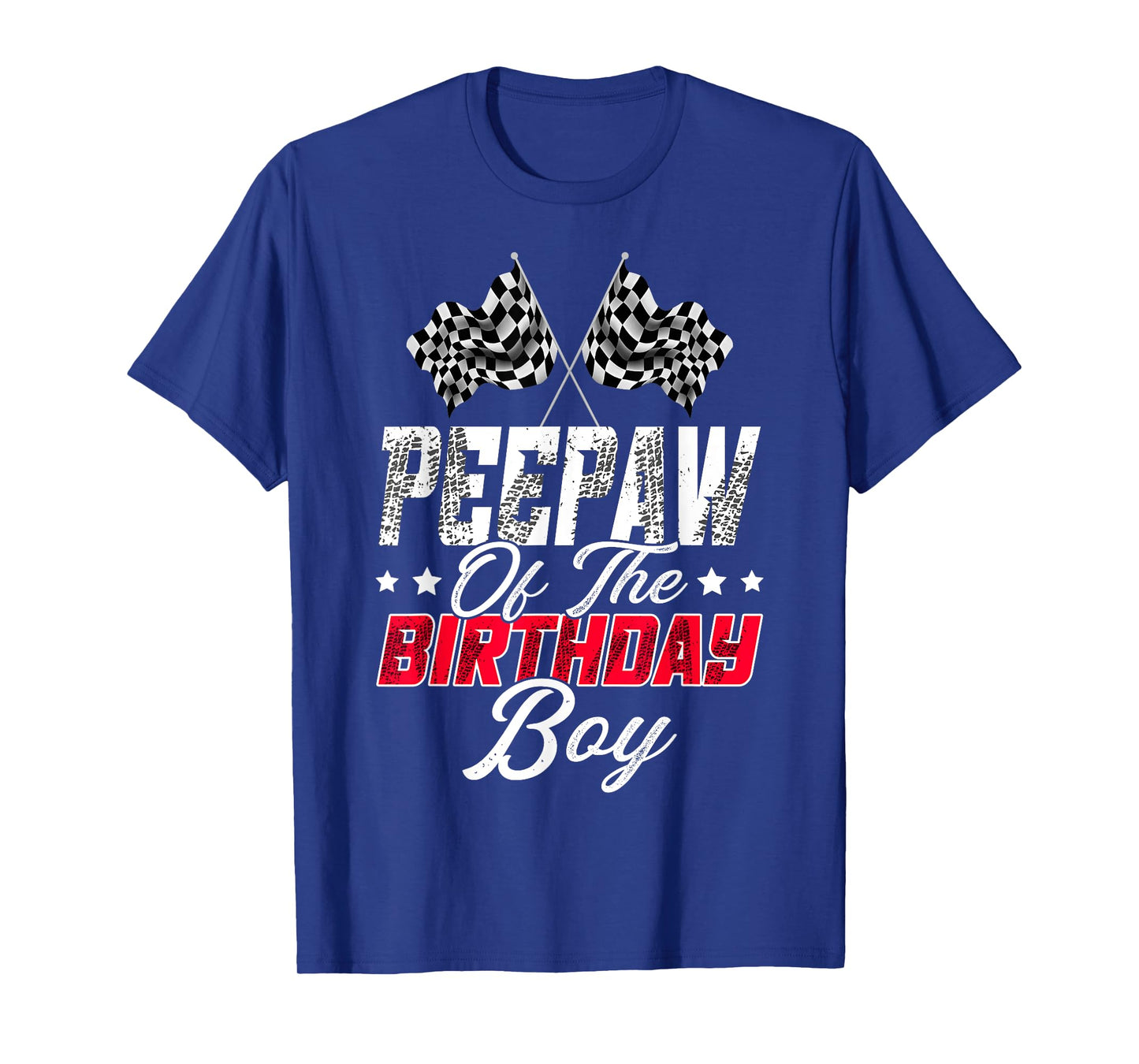 Race Car Peepaw Of The Birthday Boy Racing Family Pit Crew T-Shirt