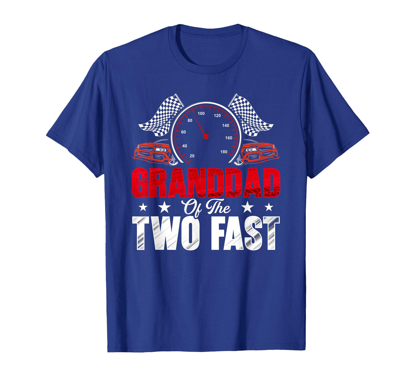 Granddad of The Two Fast Second Birthday Racing Car Family T-Shirt