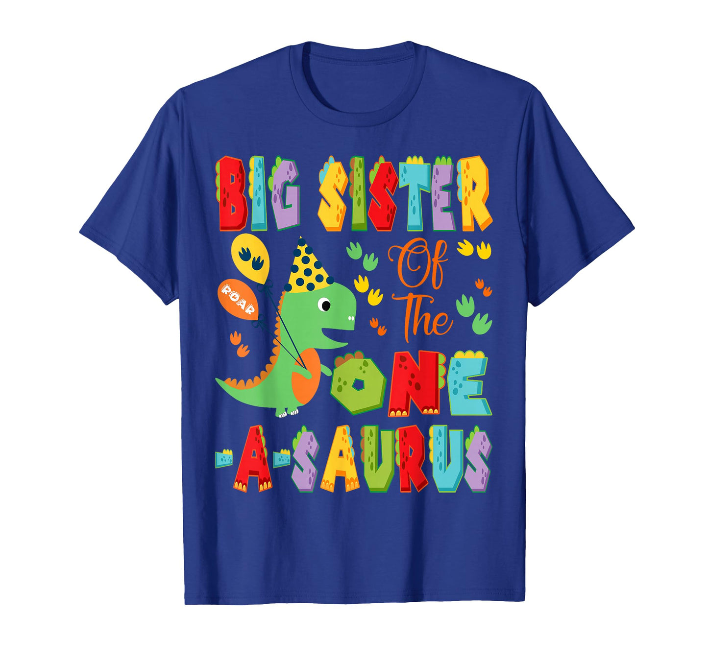 Big Sister Of The One-A-Saurus 1St Birthday Boy Dinosaur T-Shirt