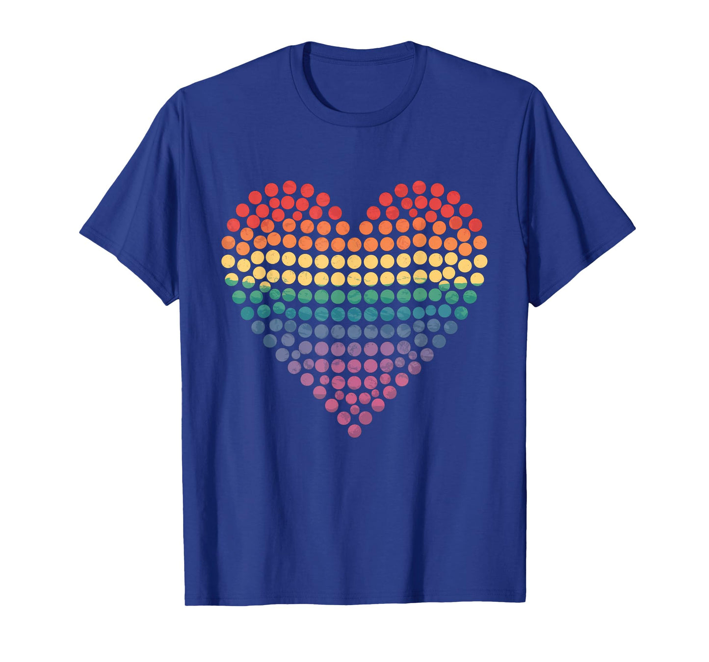 Novelty Mens Womens Love Polka Dot Heart Tops T-Shirt