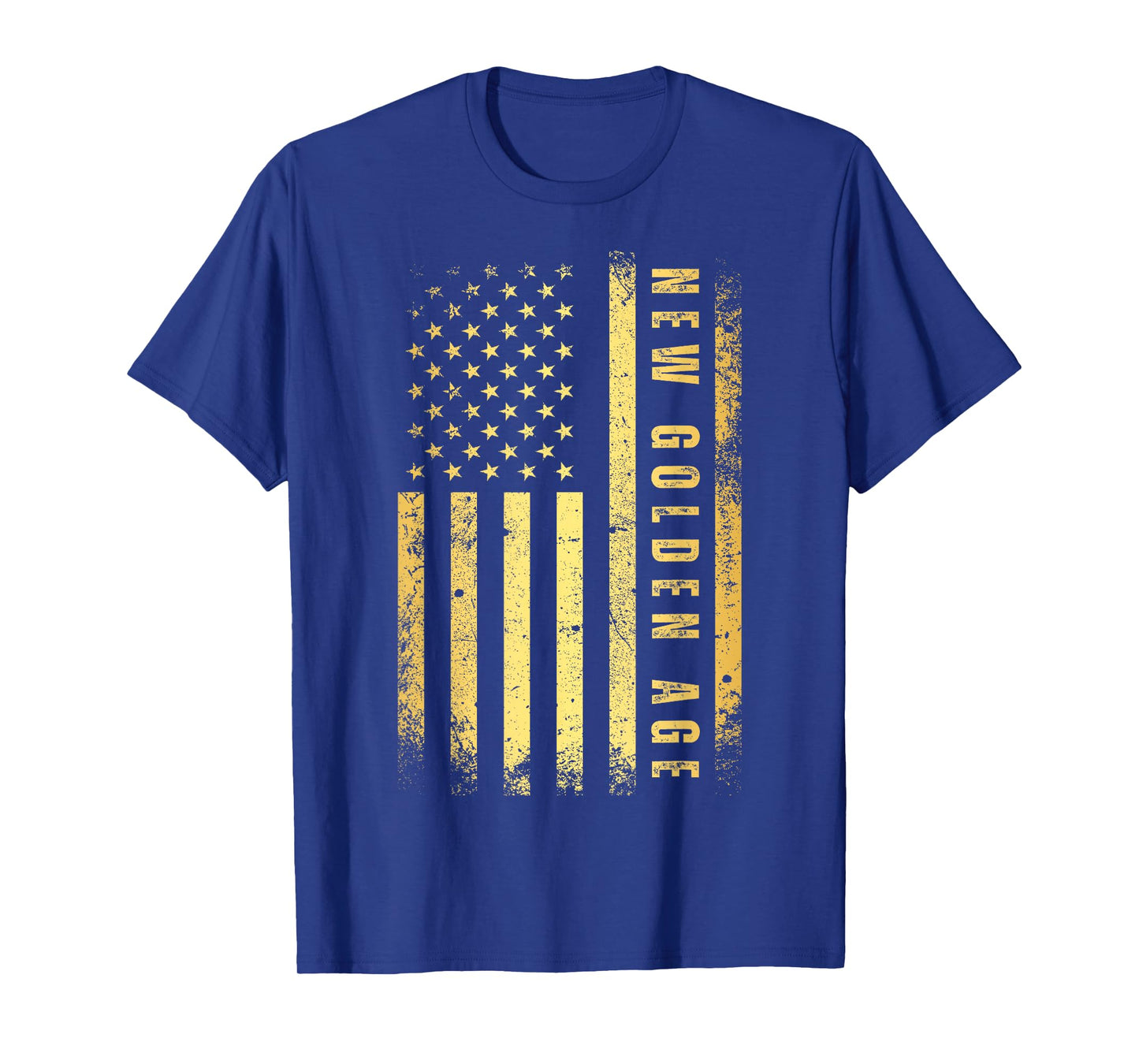 Golden Color USA Flag 47th President One Big Beautiful Bill T-Shirt