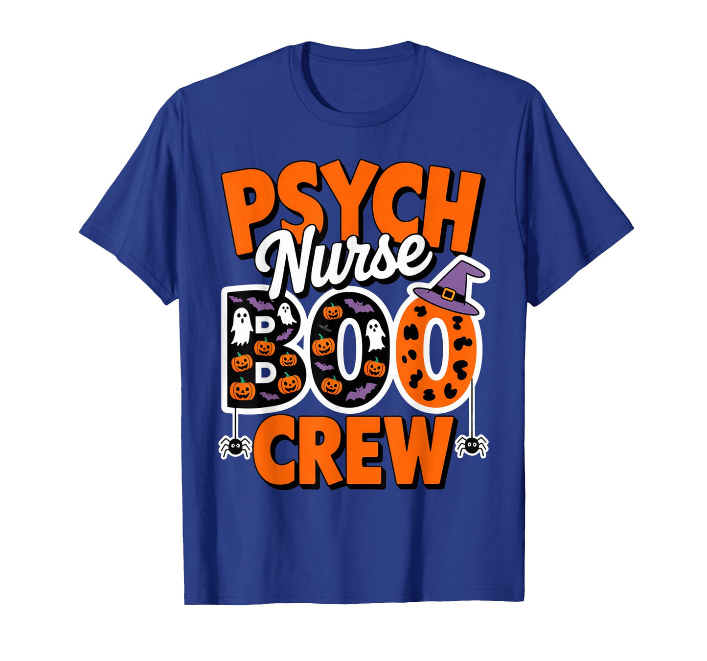 Psych Nurse Boo Crew Mental Health Ghosts, Pumpkins, and Bat T-Shirt