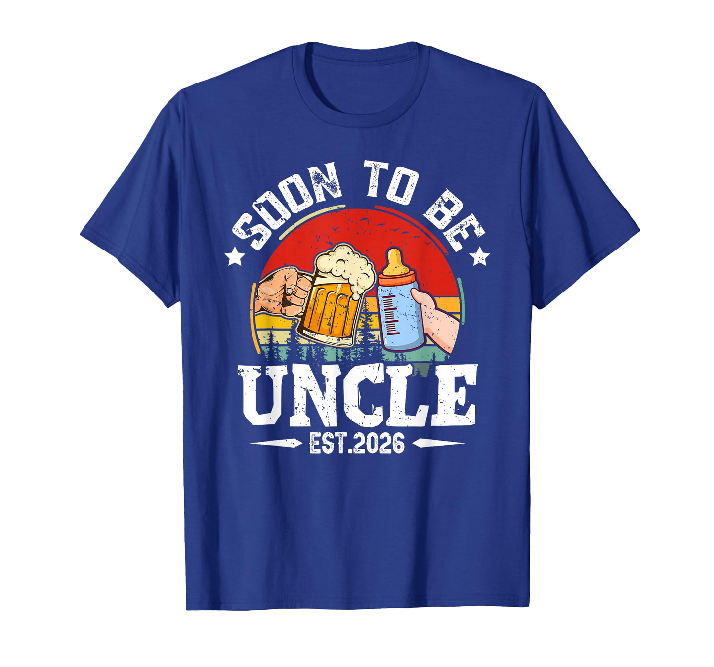 Mens Soon To Be Uncle 2026 Retro Pregnancy Announcement Dad T-Shirt