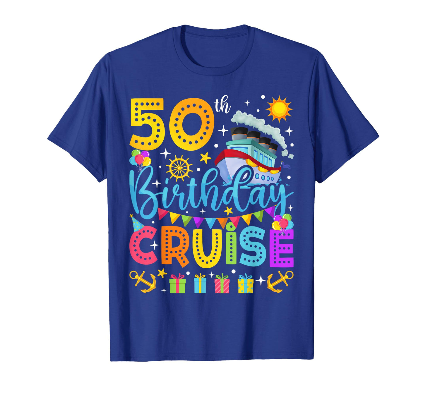 50th Birthday Cruise Cruising Lover 50 Years Old Bday Party T-Shirt