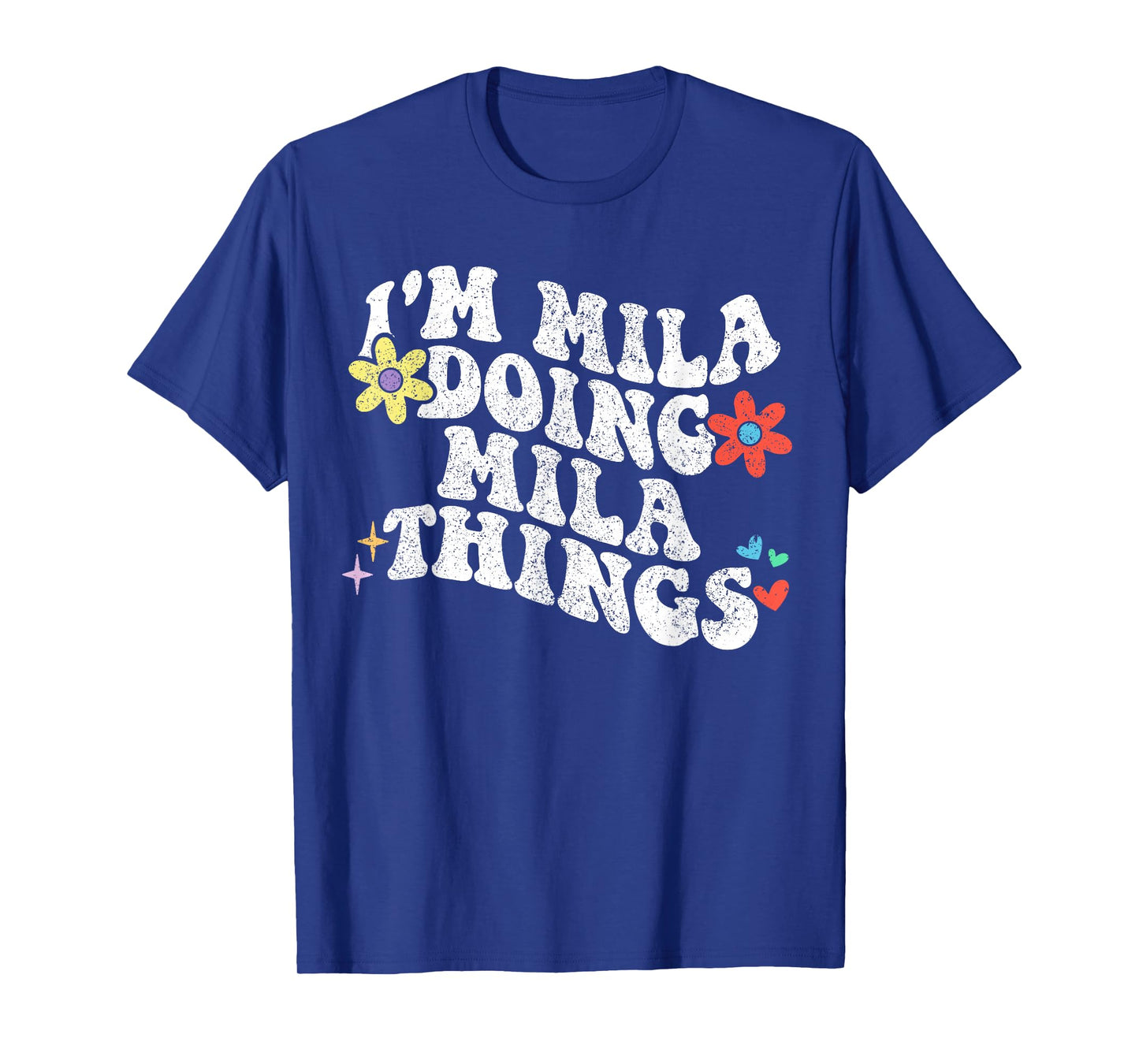 Retro Groovy Im Mila Doing Mila Things Funny Mother's Day T-Shirt