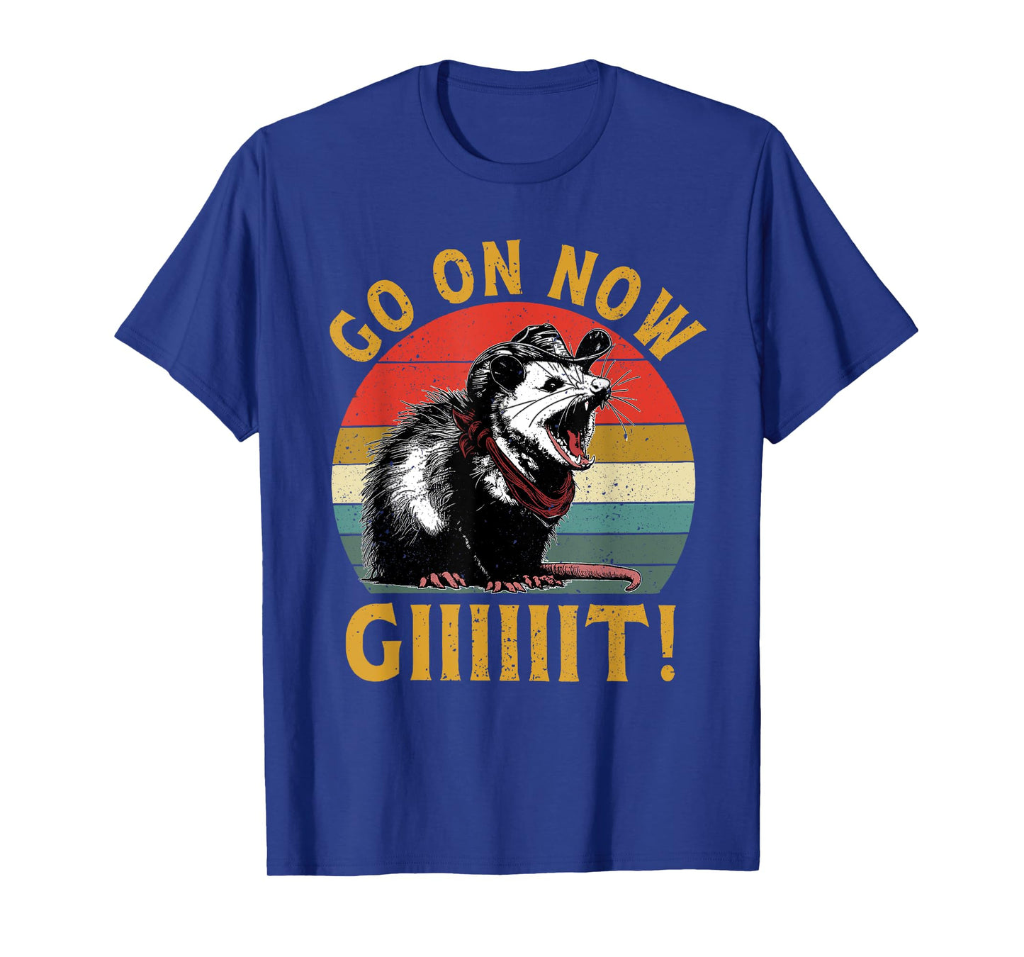 Vintage Cowboy Opossum Shirt Go On Now Git Western Opossum T-Shirt