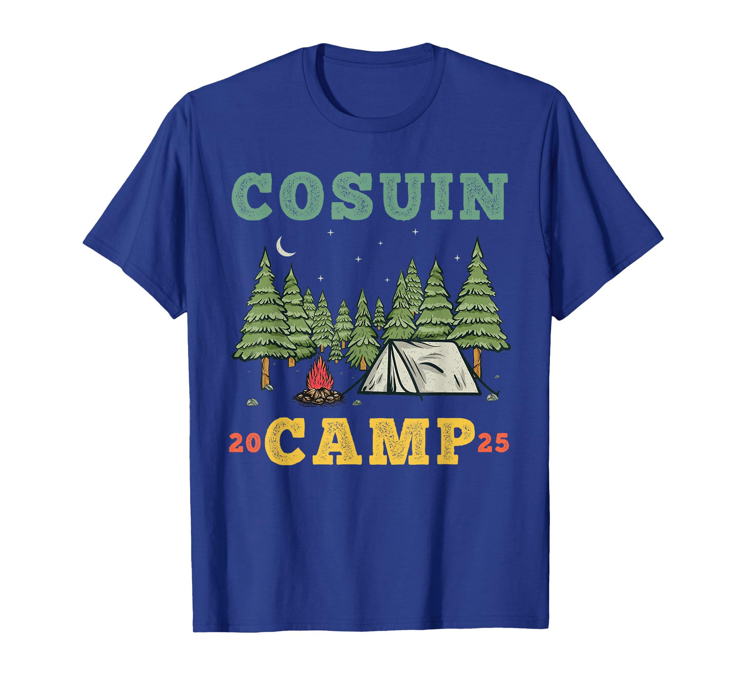 Cousin Camp Vintage Vacation Summer Camping Crew T-Shirt