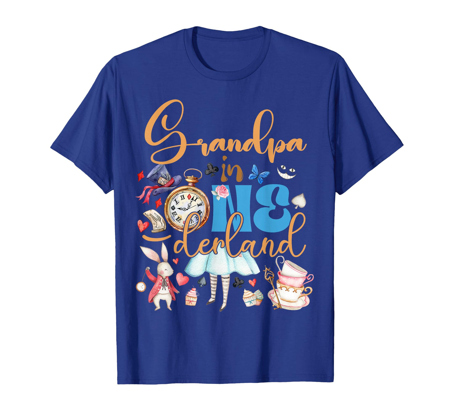 Alice Grandpa in ONEderland Birthday Family T-Shirt