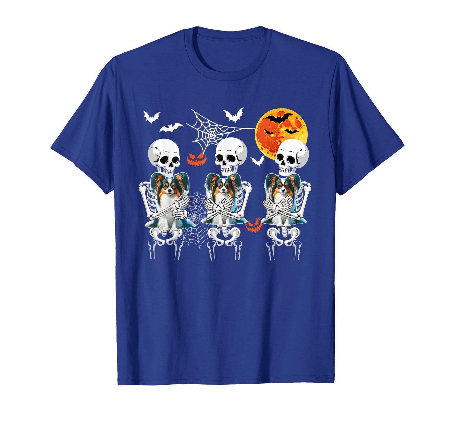 Group Skeletons Hugging Papillons Halloween Owner Family T-Shirt