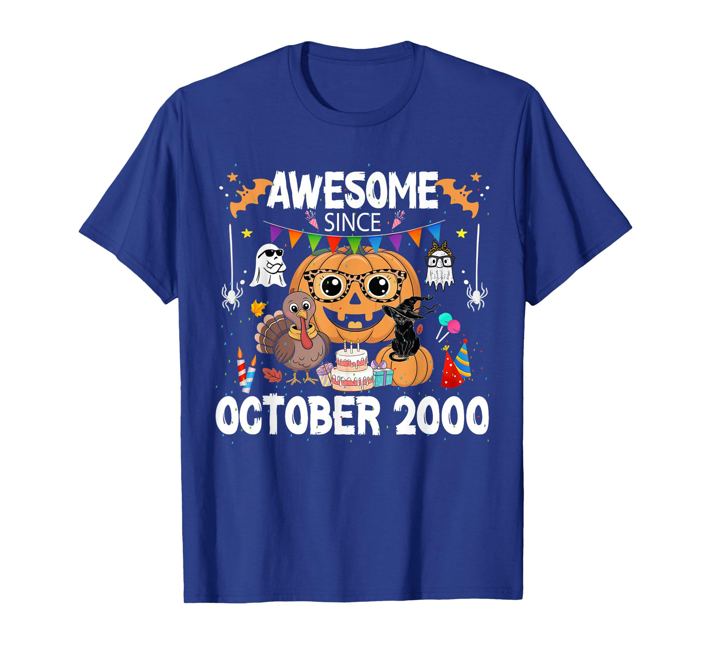 Awesome Since October 2000 25th Birthday Halloween Pumpkin T-Shirt