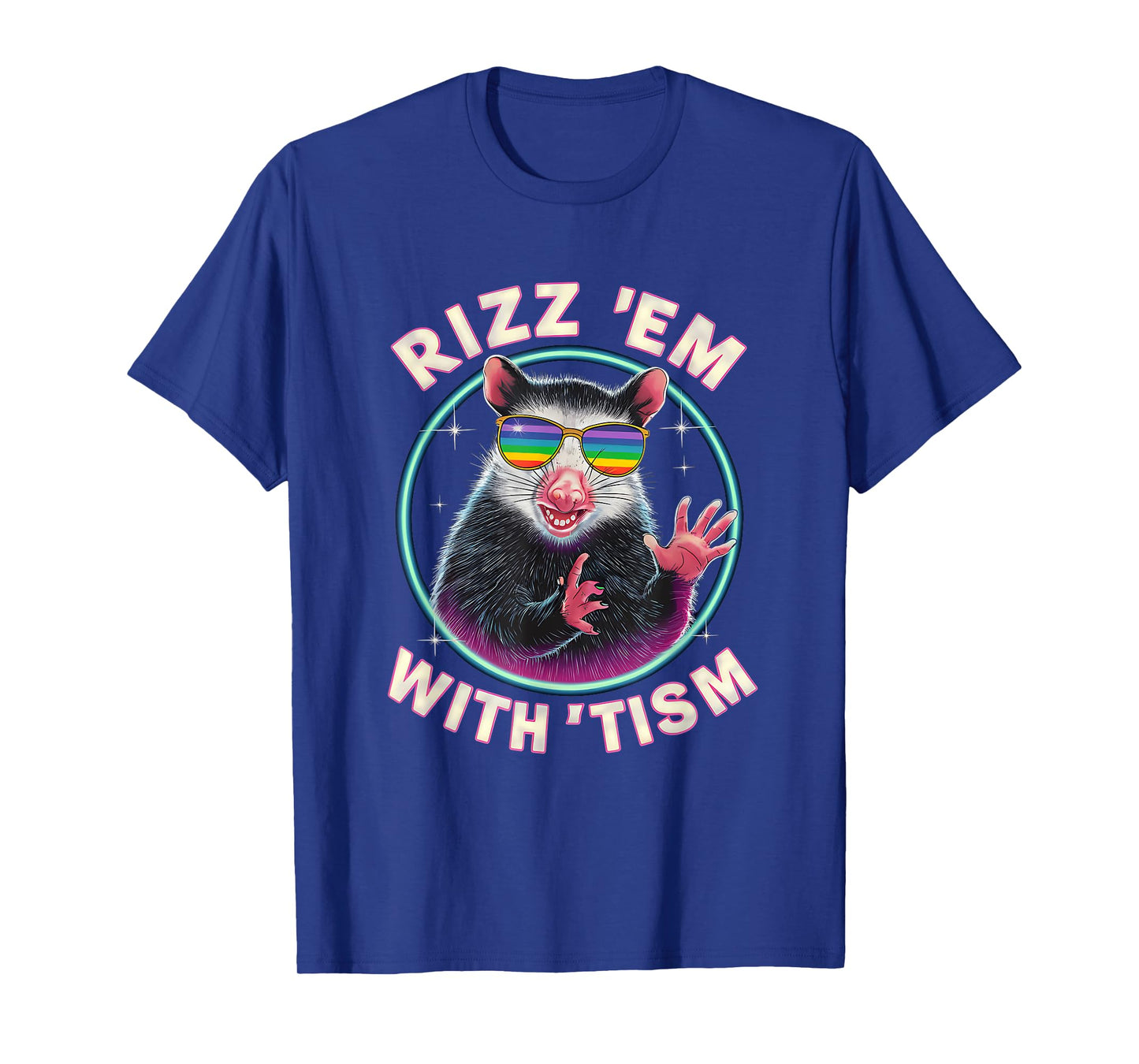 Autism Opossum Fun Rizz Em With The Tism Shirt Meme Autistic T-Shirt