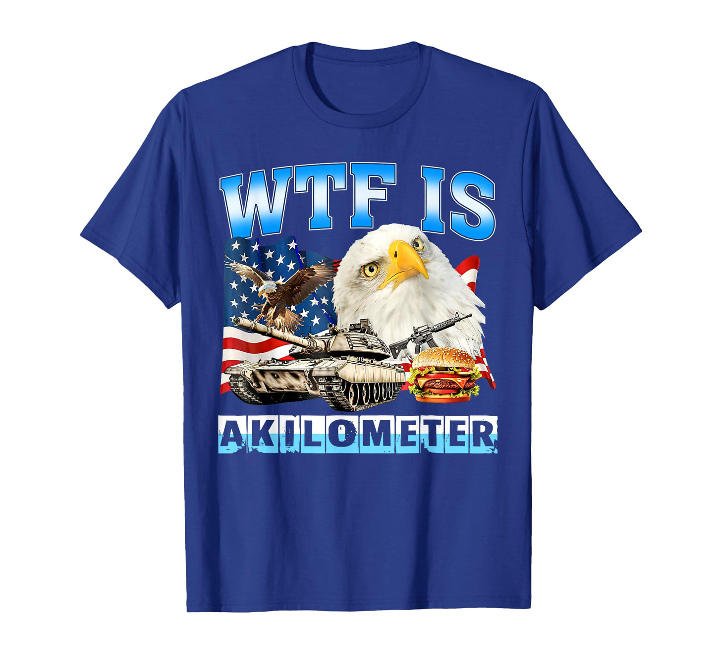 Kilometer Eagle Badge American 4th of July T-Shirt
