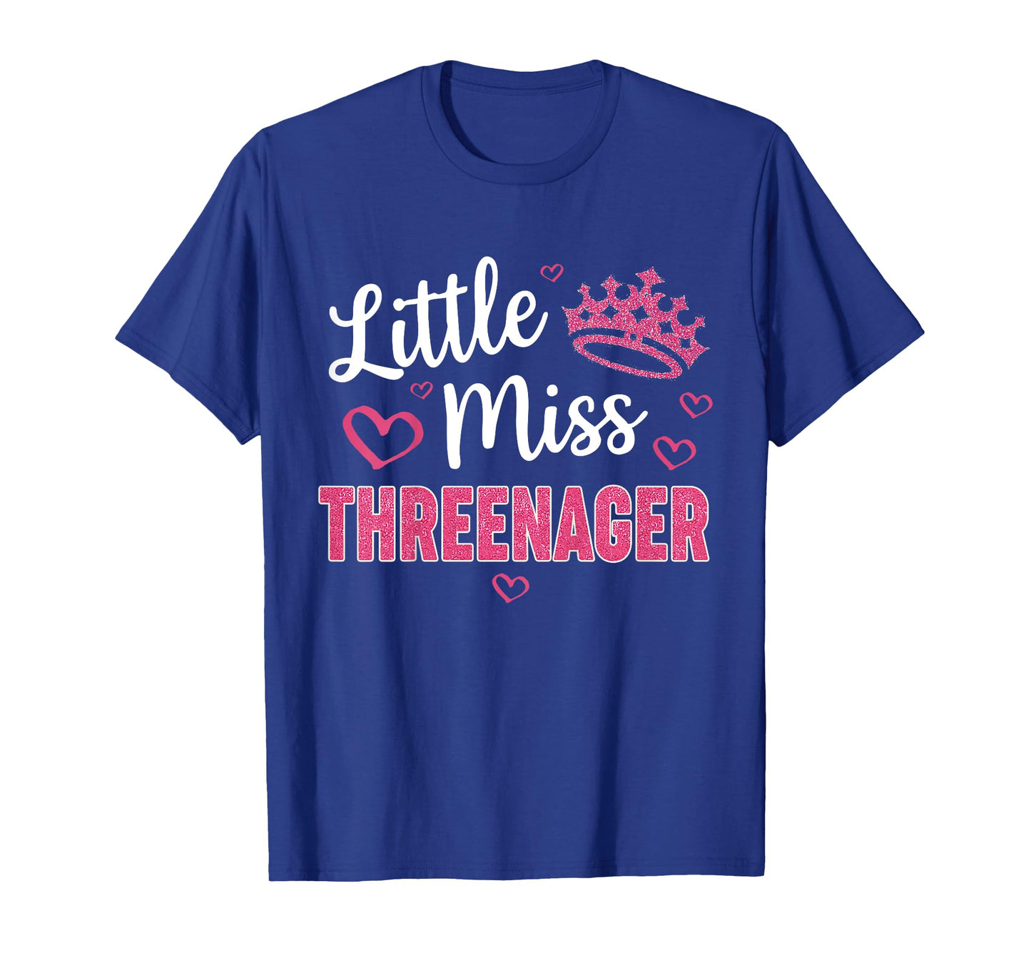 Little Miss Threenager Girl Happy 3rd Birthday Girl Toddler T-Shirt