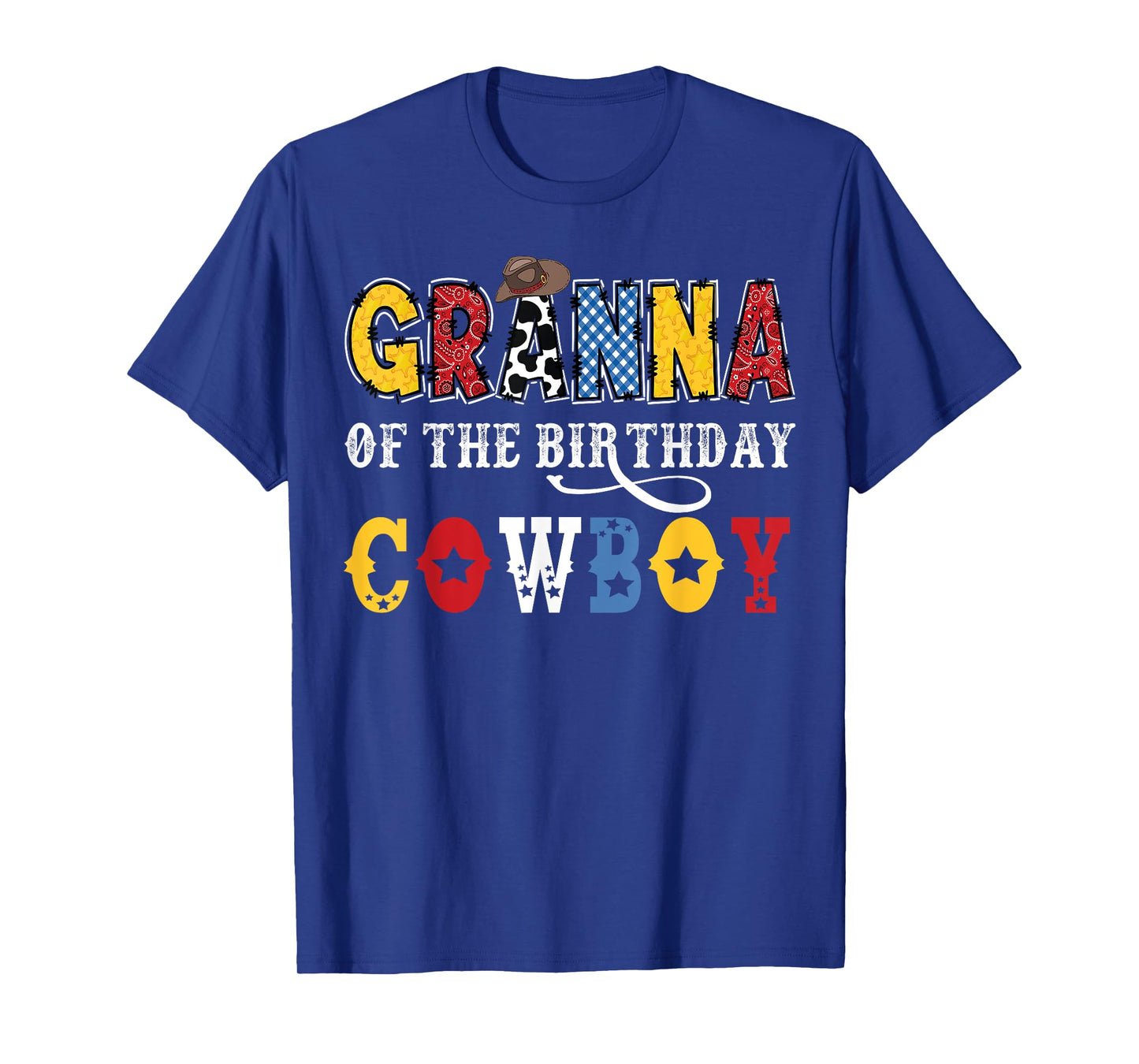 Granna Of The Birthday CowBoy Western Rodeo Granna T-Shirt
