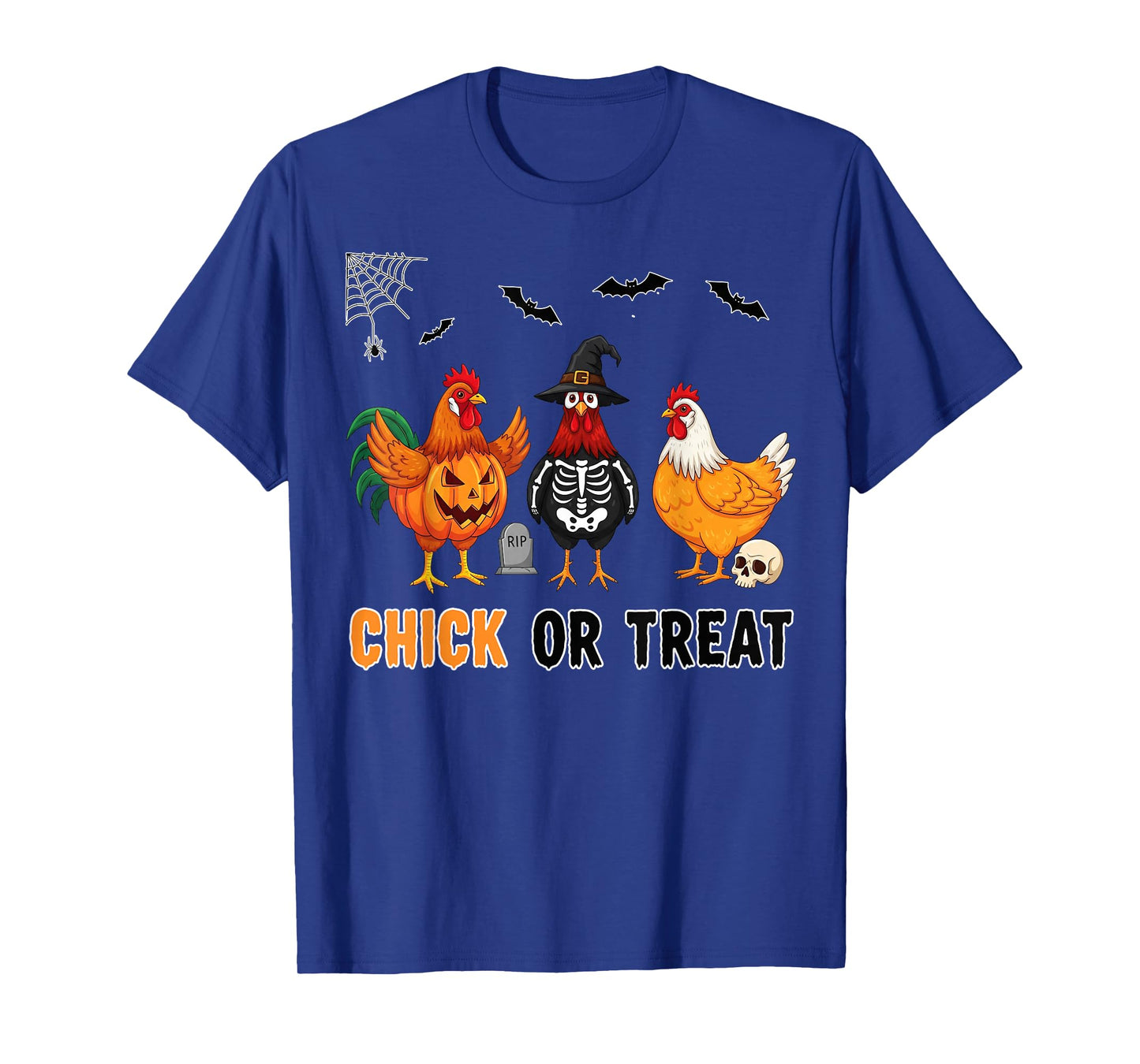 Halloween Chicken Skeleton Chick Or Treat Gift Men Women Kid T-Shirt