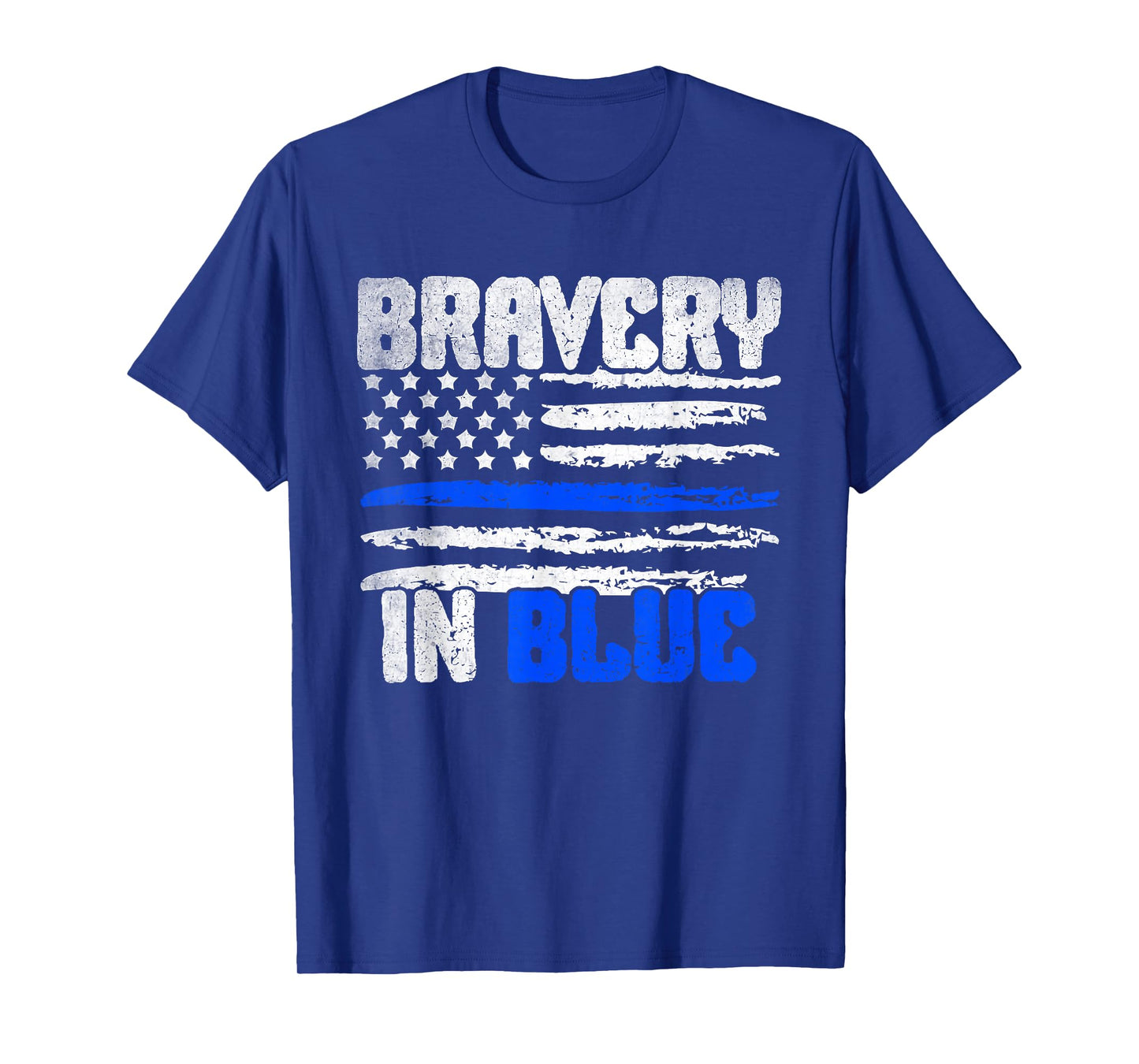 Police Honor The Line Respect Blue Flag Policeman Men T-Shirt