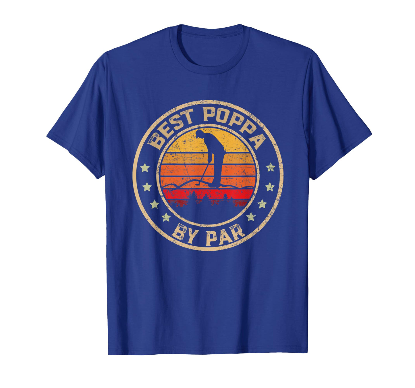 Mens Vintage Best Poppa by Par Shirt Fathers Day Golfing T-Shirt