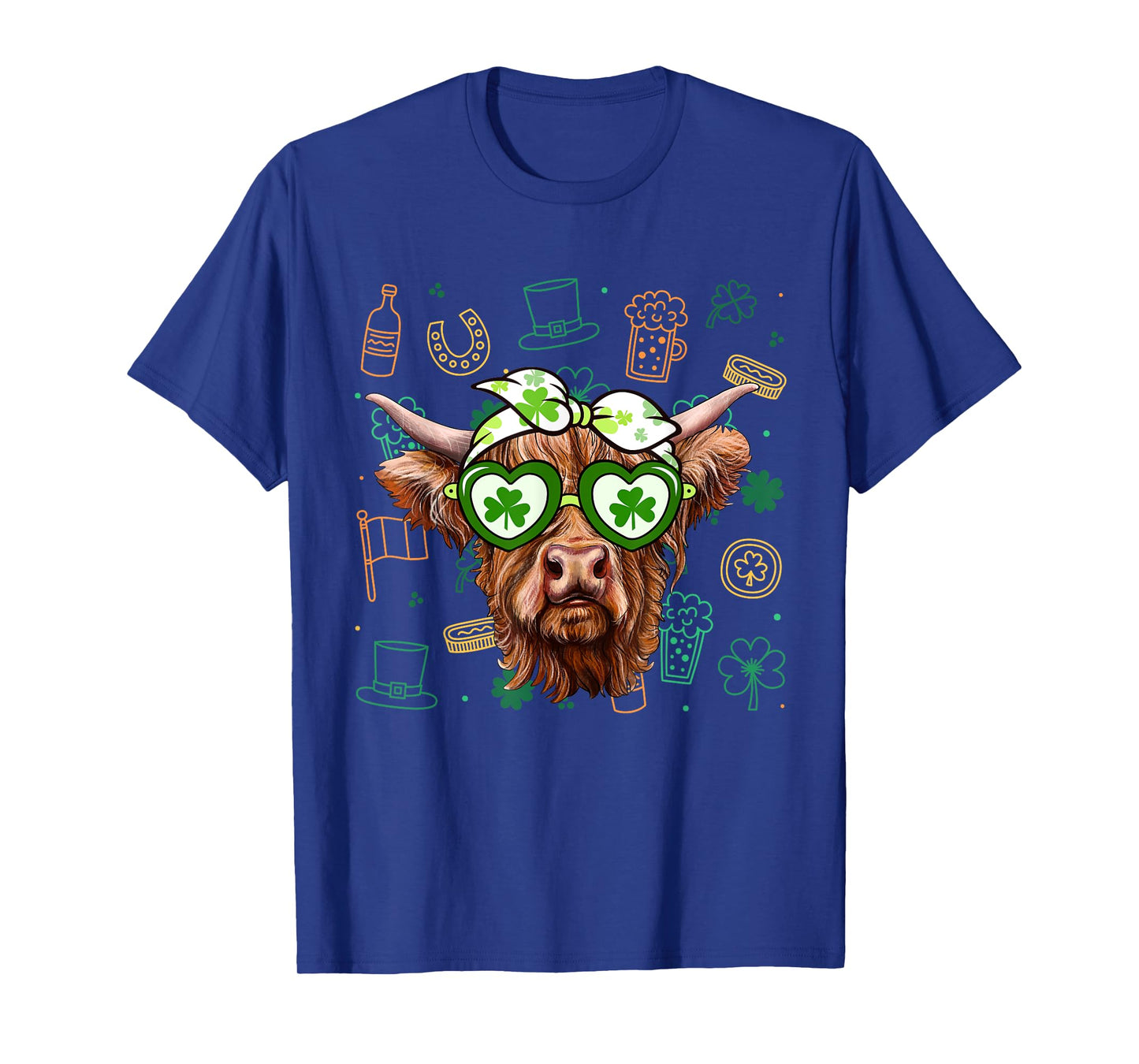 Highland Cow St Patricks Day Saint Pattys Highland Heifer T-Shirt