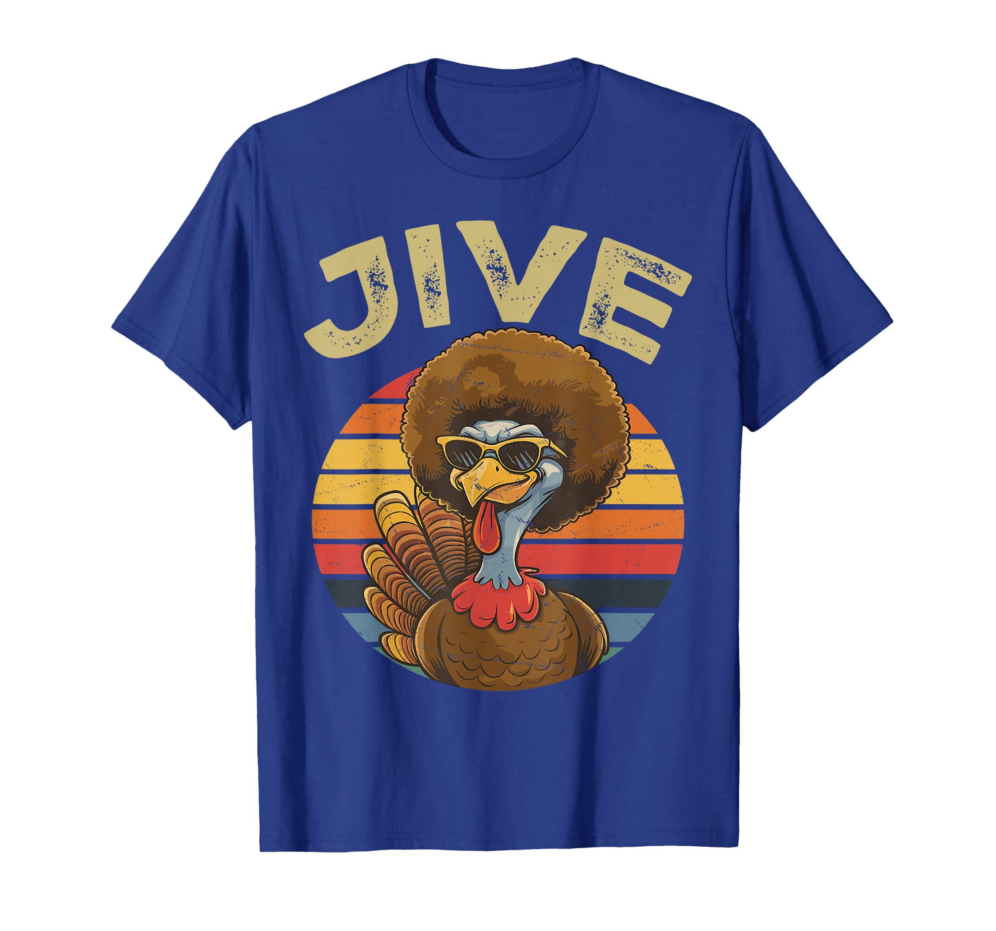 Jive Thanksgiving Turkey Day Funny Face Vintage Retro Style T-Shirt