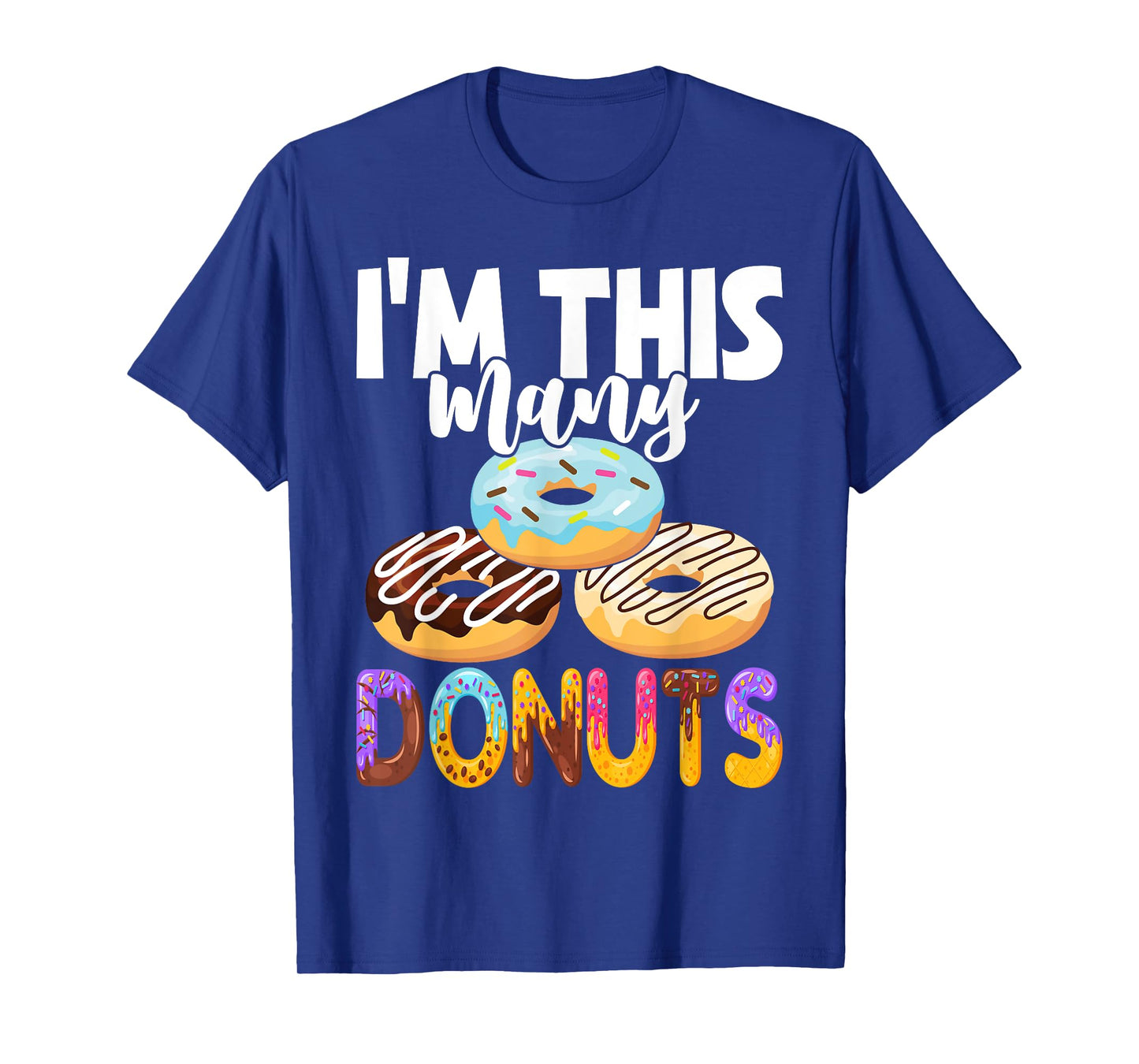 Cute Donut 3rd Birthday I'm This Many Donuts 3-Year-Old T-Shirt