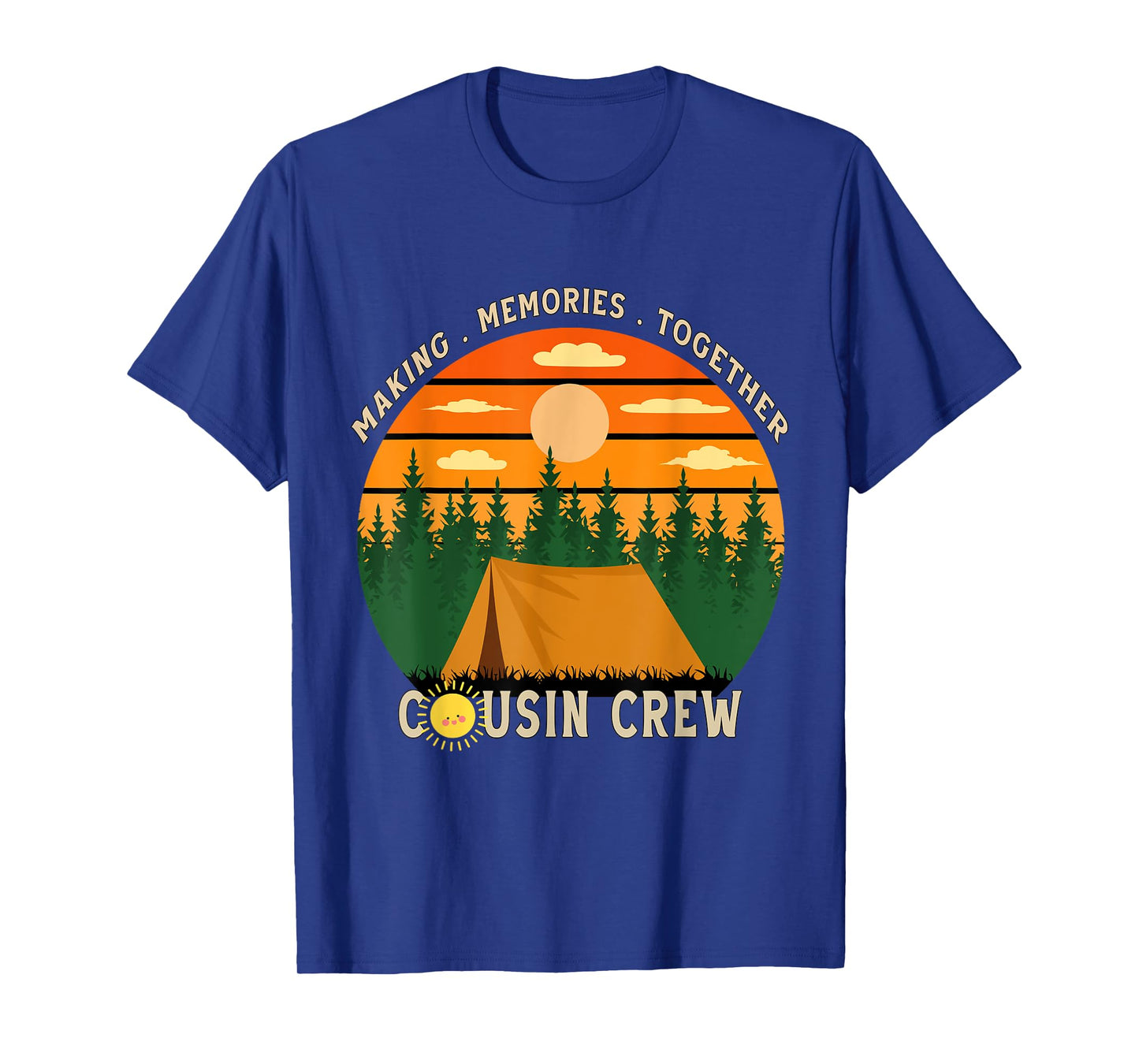 Cousin Camp Vintage Camper Family Camping Trip 2025 Summer T-Shirt