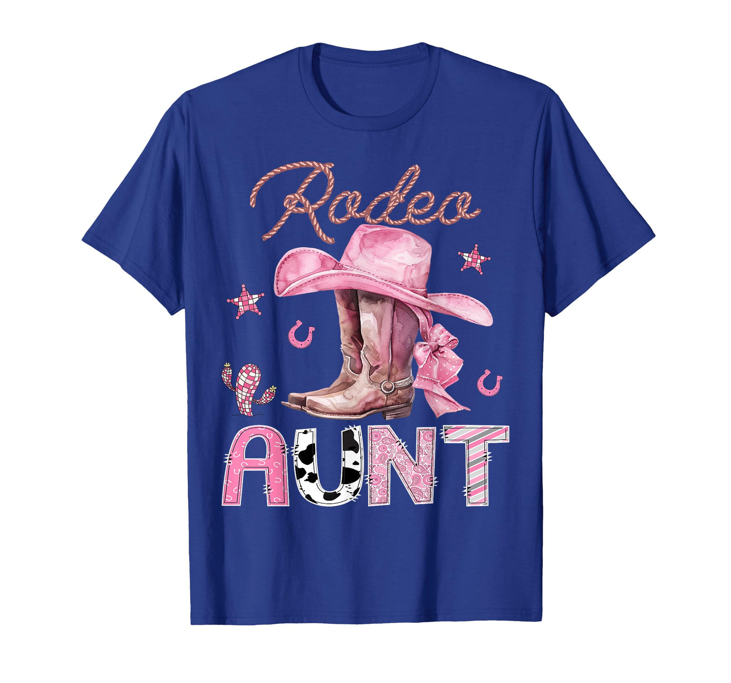 Rodeo Aunt Pink Boots Coquette CowGirl Birthday Party T-Shirt