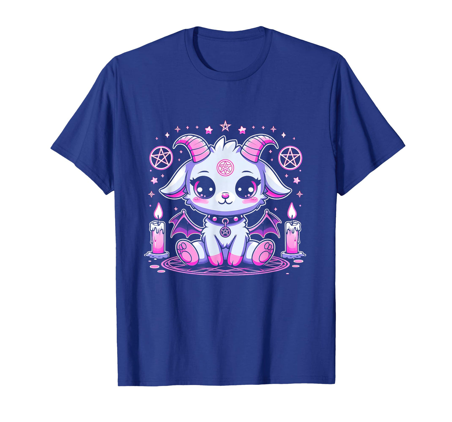Kawaii Pastel Goth Cute Creepy Pentacle Baphomet Halloween T-Shirt