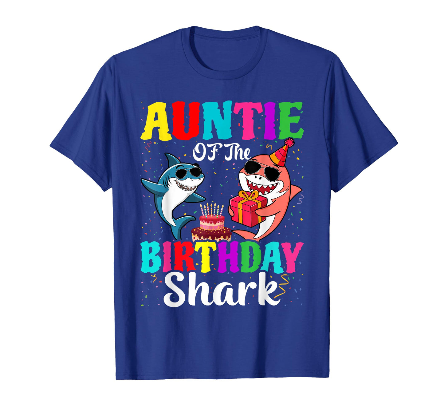 Auntie Of The Shark Birthday Family Matching Birthday Nephew T-Shirt