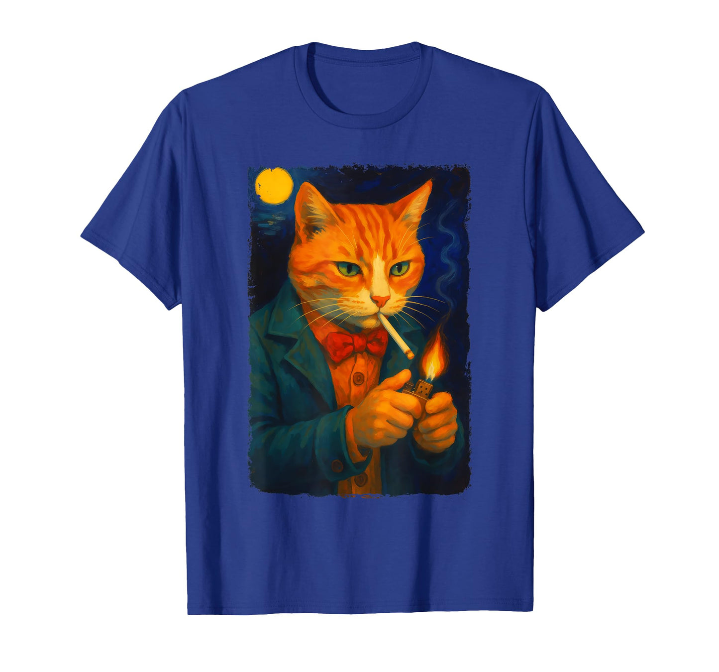 Funny Cat Smoking For Men Women Cat Lover T-Shirt