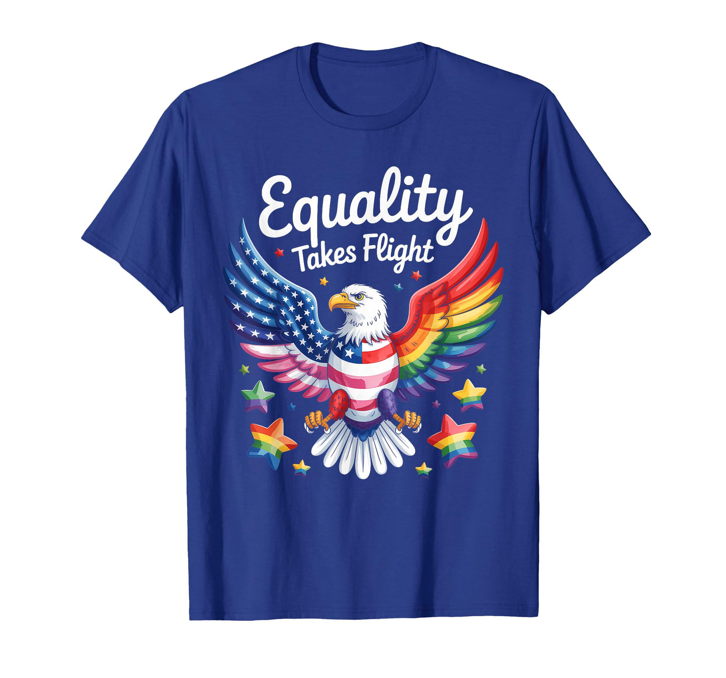 Equality Takes Flight LGBT Flag Gay Lesbian Pride Ally Eagle T-Shirt