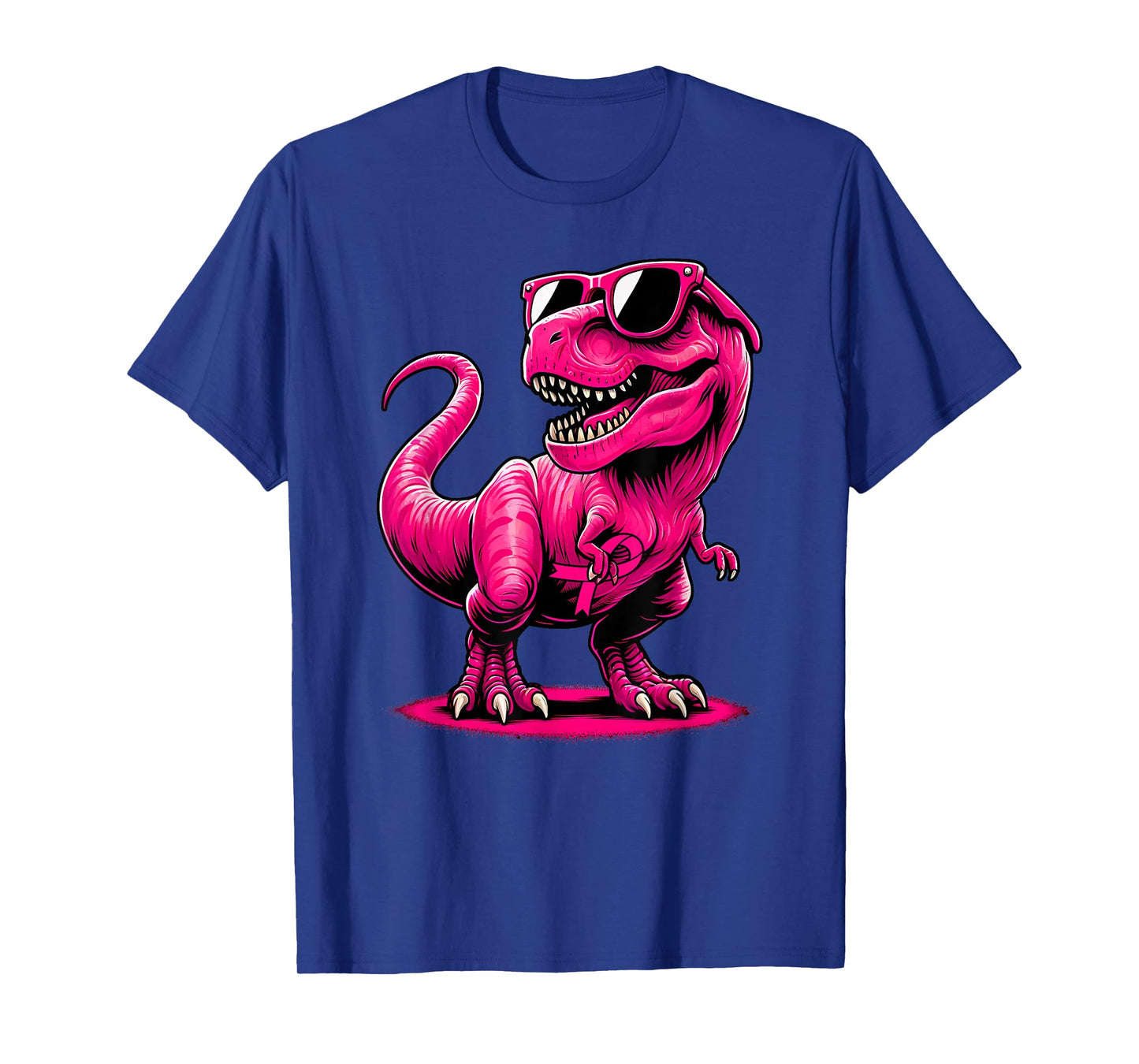 October Pink Dinosaur Breast Cancer Pink Ribbon Boy Girl Kid T-Shirt