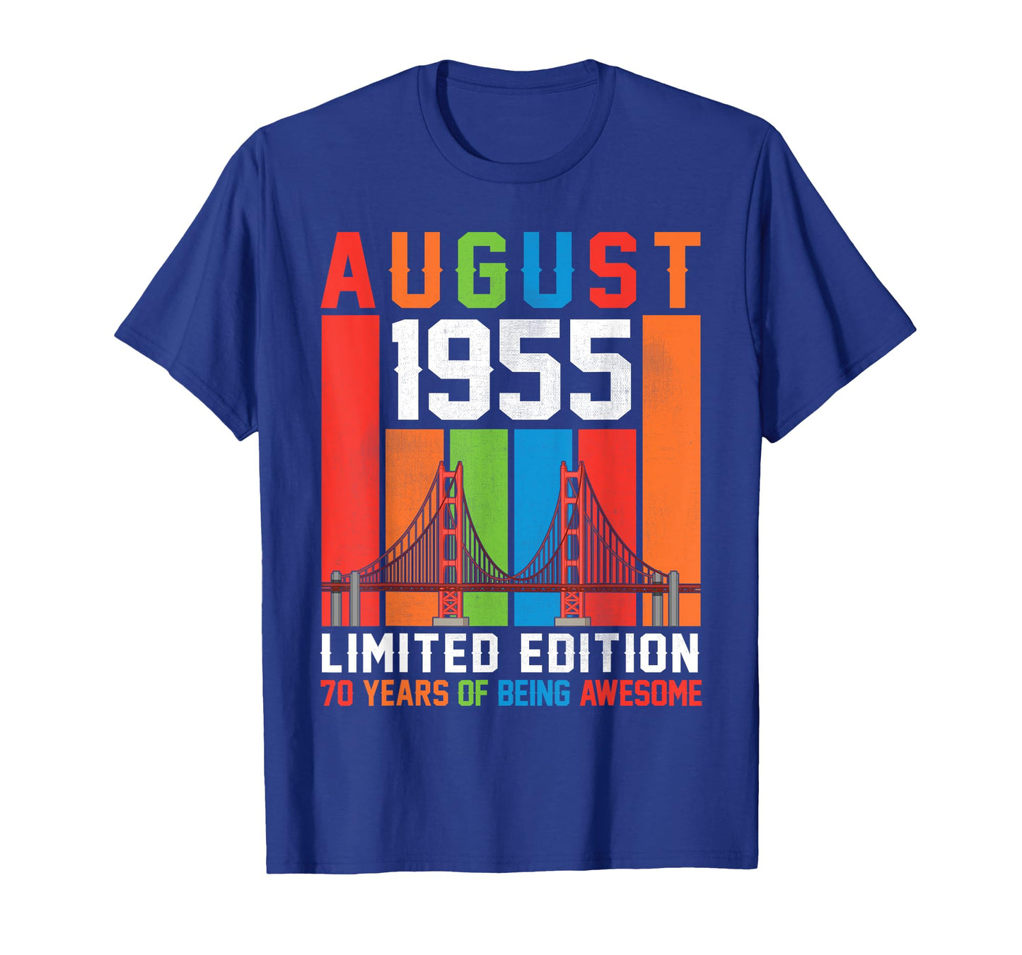 Born August 1955 Limited Edition 70 Years Of Being Awesome T-Shirt