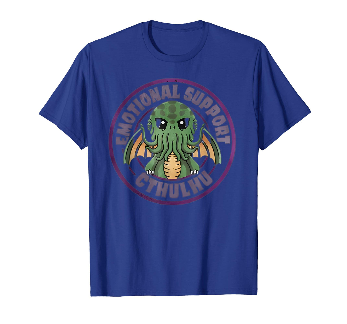 Cool Tees Emotional Support Cthulhu Funny Unisex-Adults, Kids T-Shirt