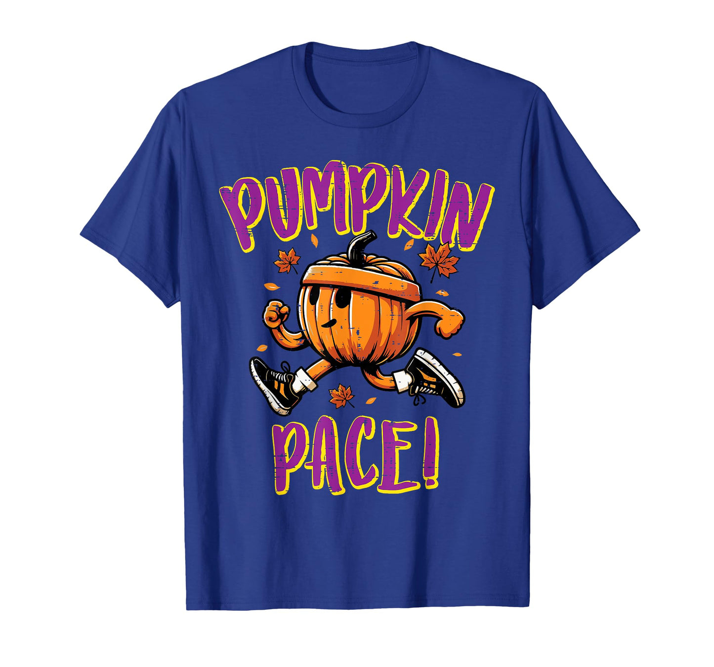 Halloween Pumpkin Pace Running Fall Costume Women Men Kids T-Shirt