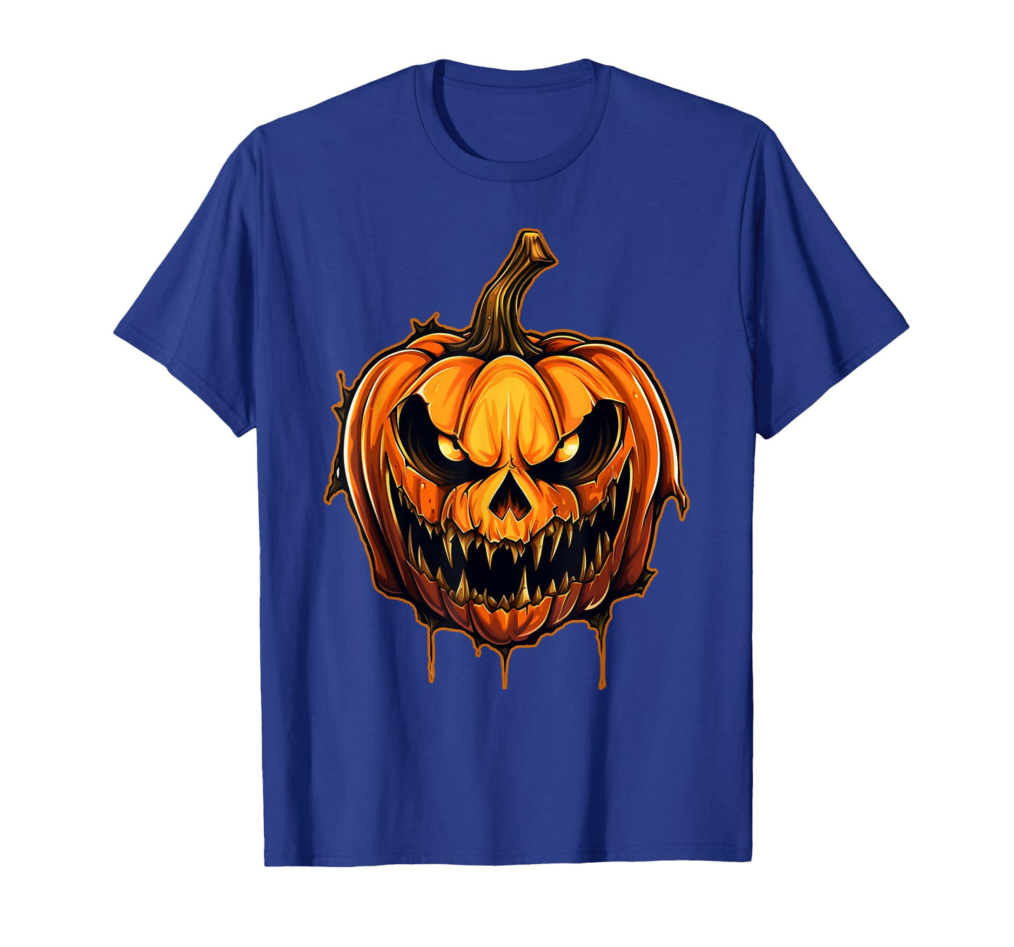 Funny Fall Autumn Halloween Scary Pumpkin lazy Costume T-Shirt