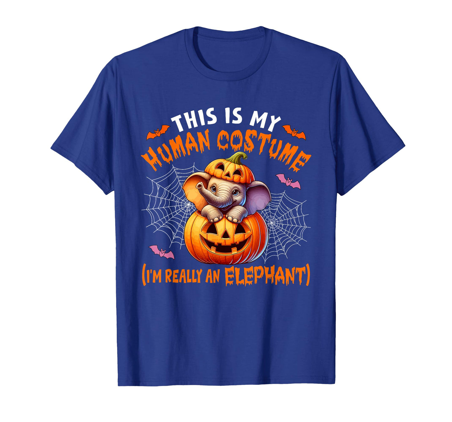 Funny Joke Human Costume I'm Really An Elephant Halloween T-Shirt