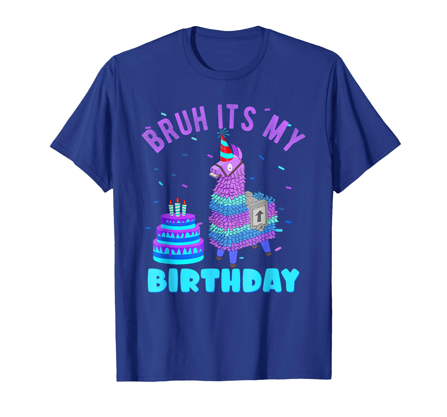 Bruh Its My Birthday Llama Pinata Boy Girl Family Party Bday T-Shirt