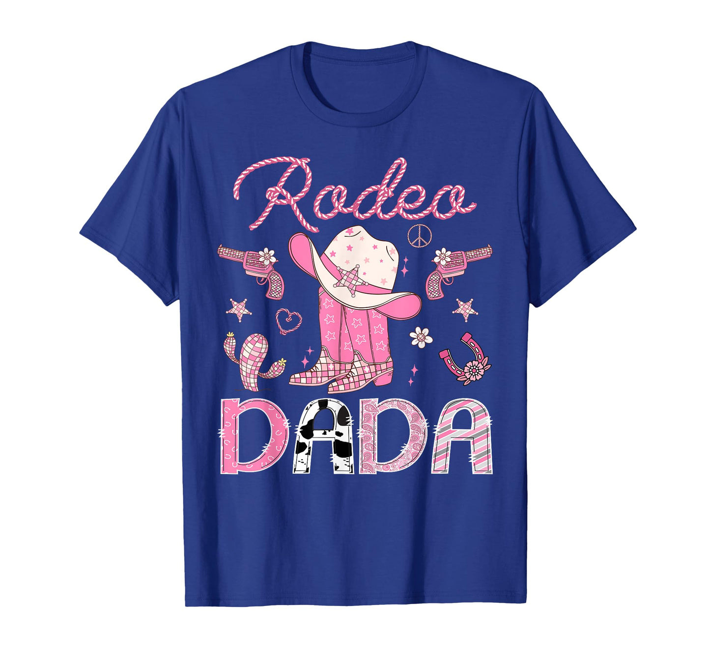 Rodeo Dada 1St Birthday Pink Boots Disco Cowgirl T-Shirt