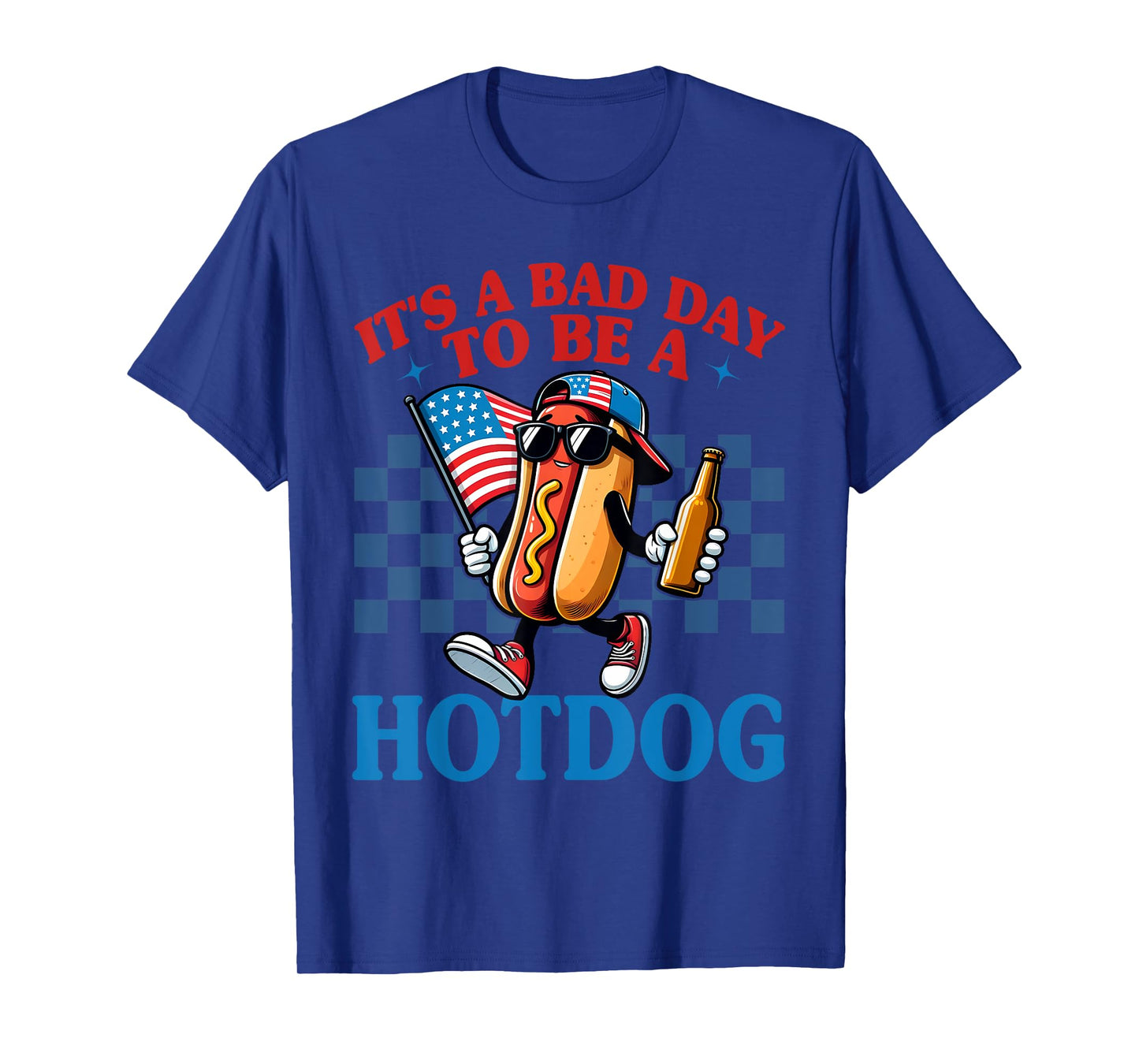 Funny Retro It’s A Bad Day To Be A Hot Dog Lover 4th Of July Men Women Kids T-Shirt