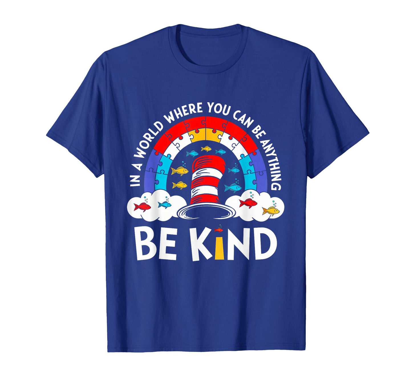 Autism Awareness For Teacher Why Fit In Doctor Cat Hat Cool T-Shirt