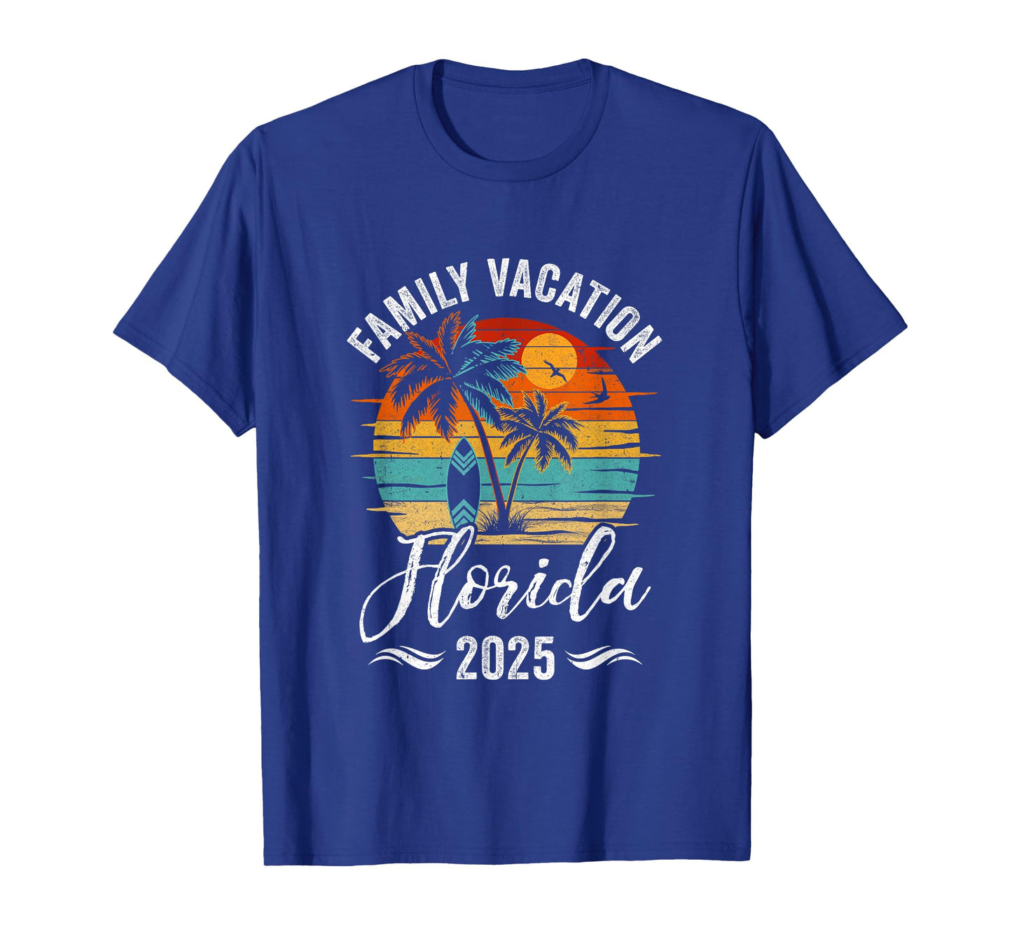 Family Vacation 2025 Vintage Florida Summer Matching Trip T-Shirt