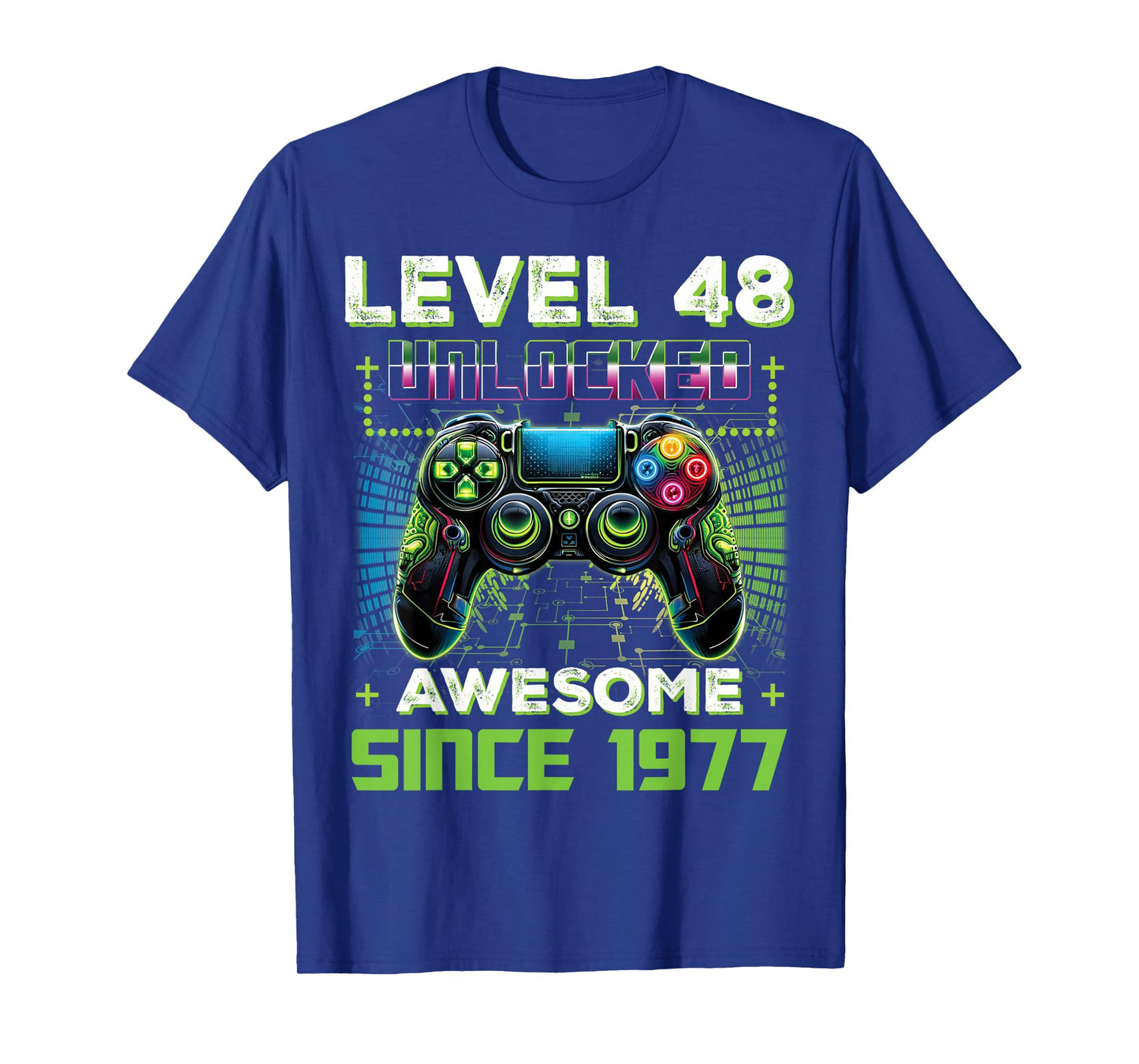 Level 48 Unlocked Video Game Controller 48th Birthday Gamer T-Shirt