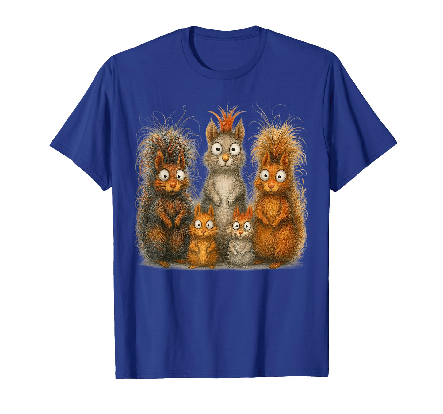 Retro Squirrel Art Crazy Funny Gifts Men Women Boy Girl Kid T-Shirt